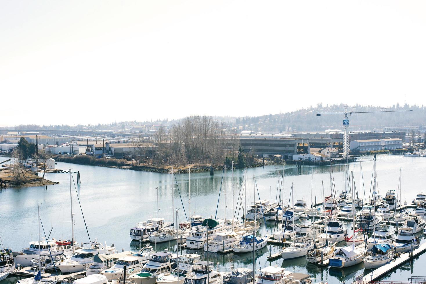 tacoma, Washington, Stati Uniti d'America. marzo 2022. yachts a puget suono foto