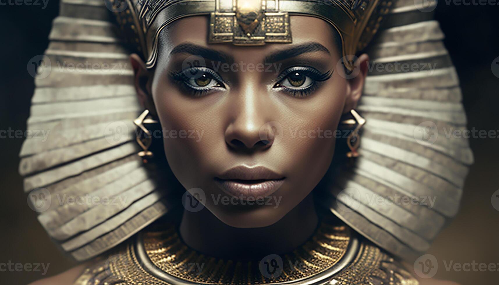 cappello, ritratto di un' donna Regina di antico Egitto. generativo ai foto