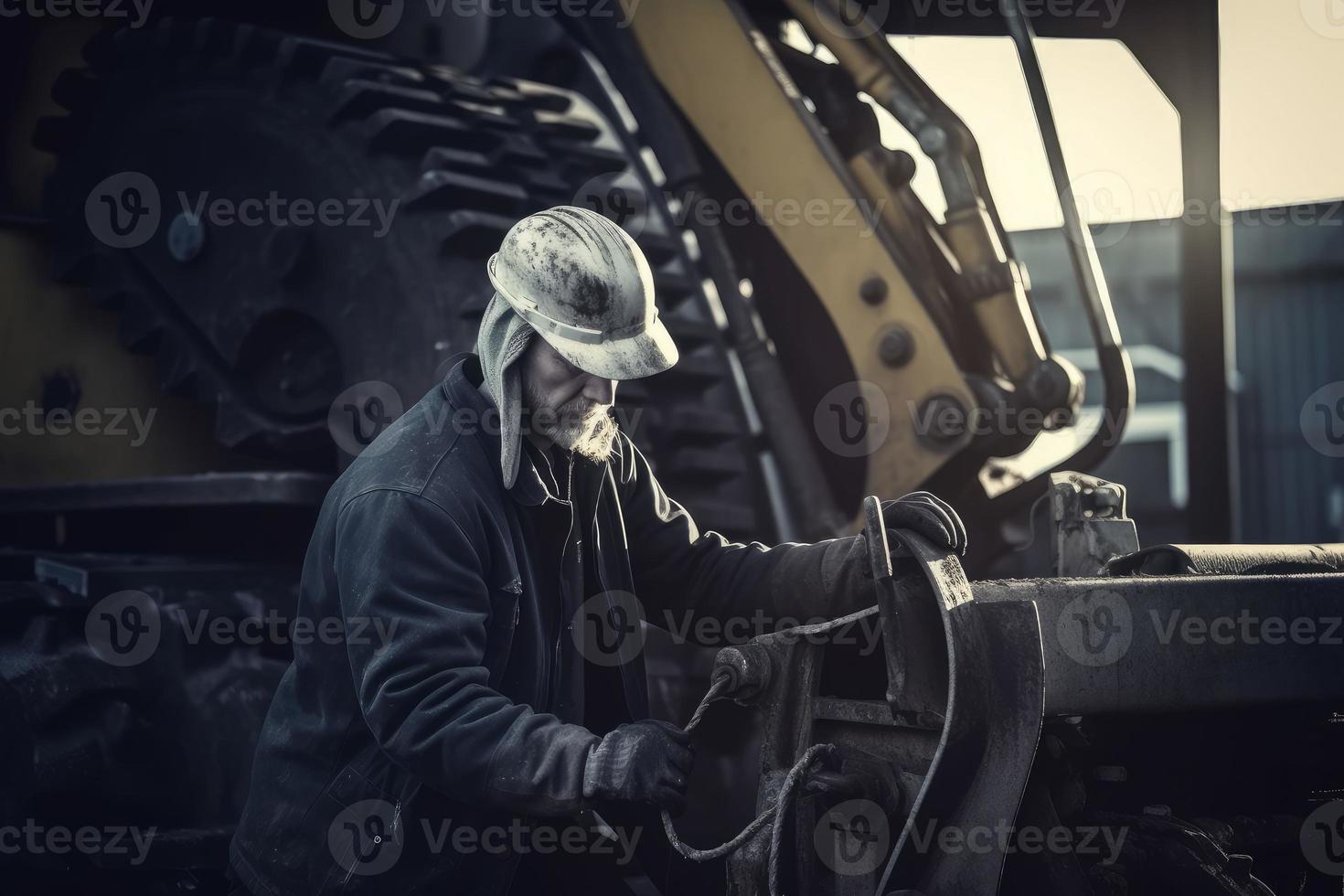 industriale lavoro lavoratore. creare ai foto