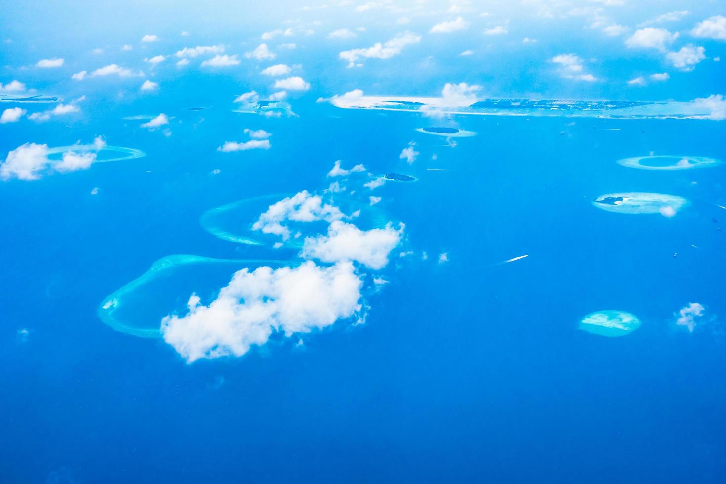 vista aerea delle isole maldive foto