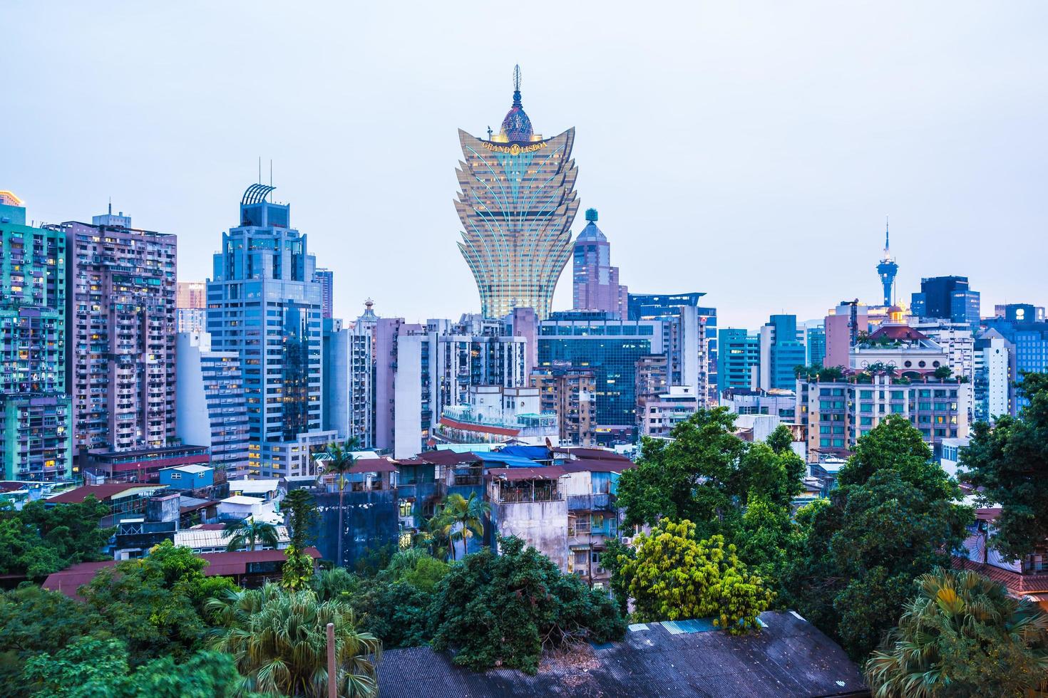 paesaggio urbano della città di macao, cina foto