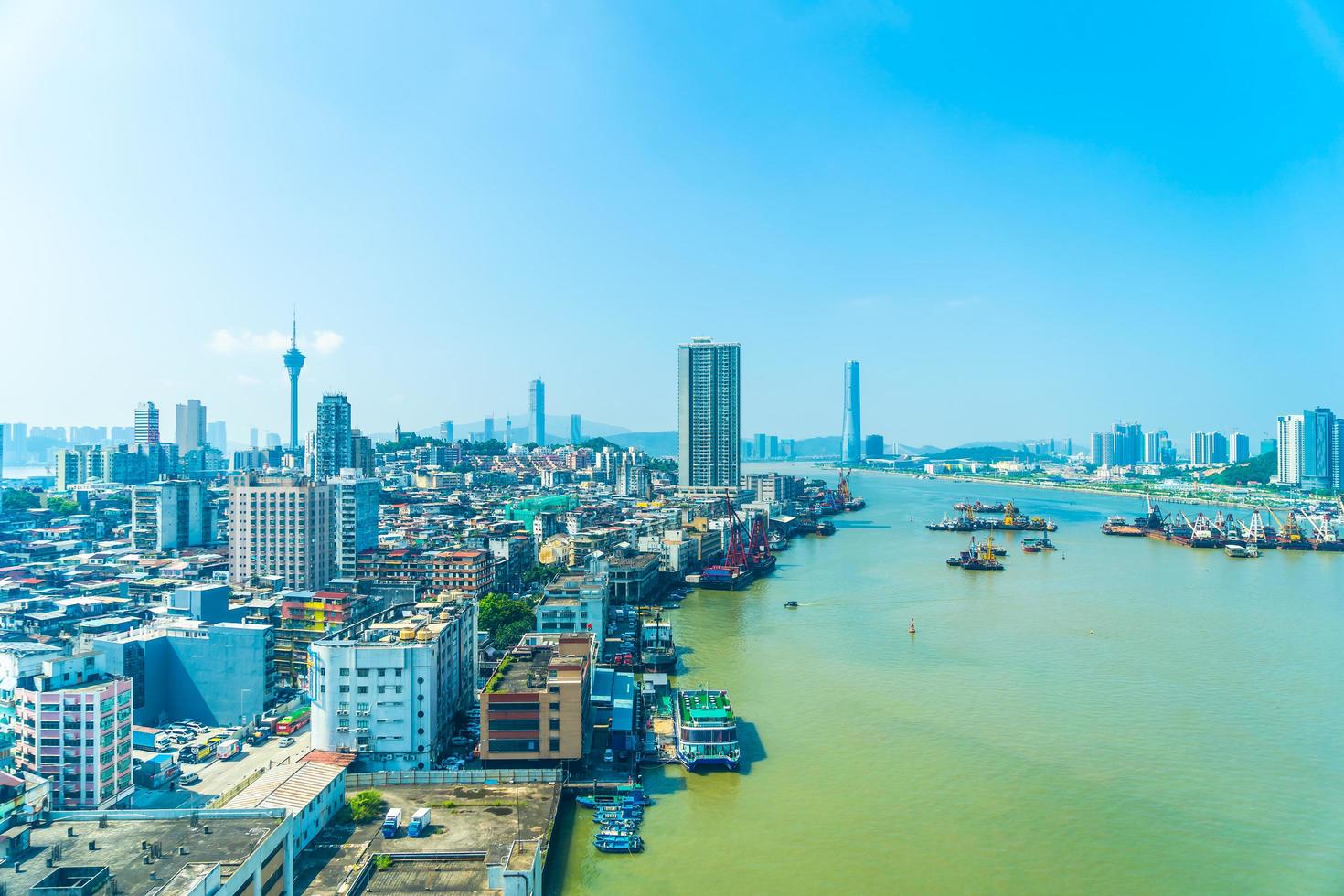 paesaggio urbano della città di macao, cina foto