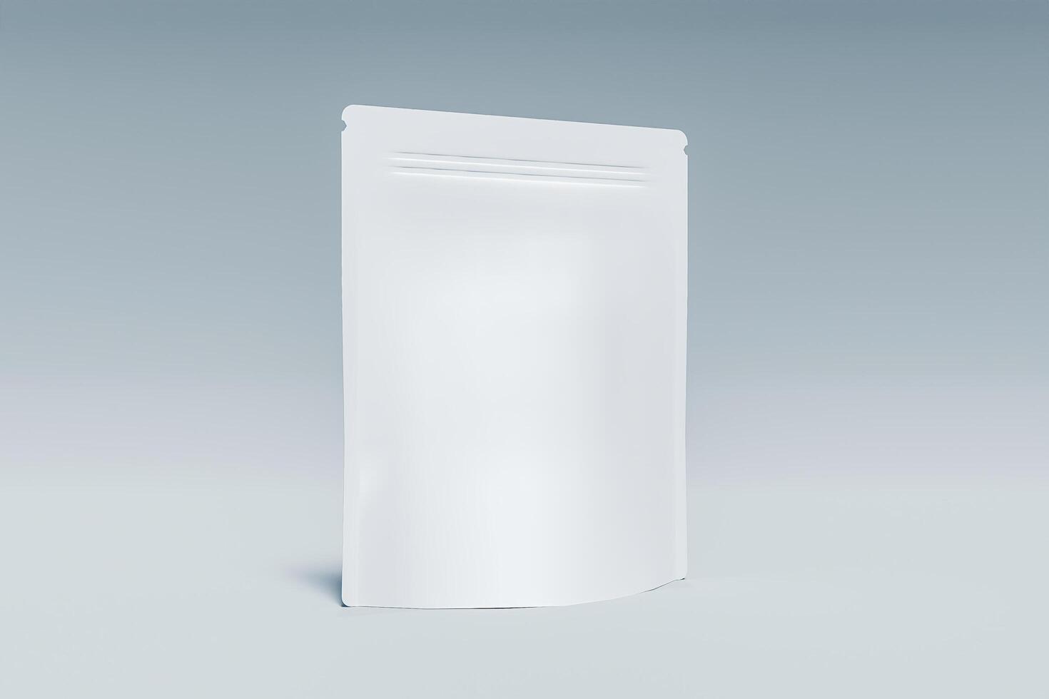 mockup borsa di integratori con sfondo bianco, rendering 3d foto