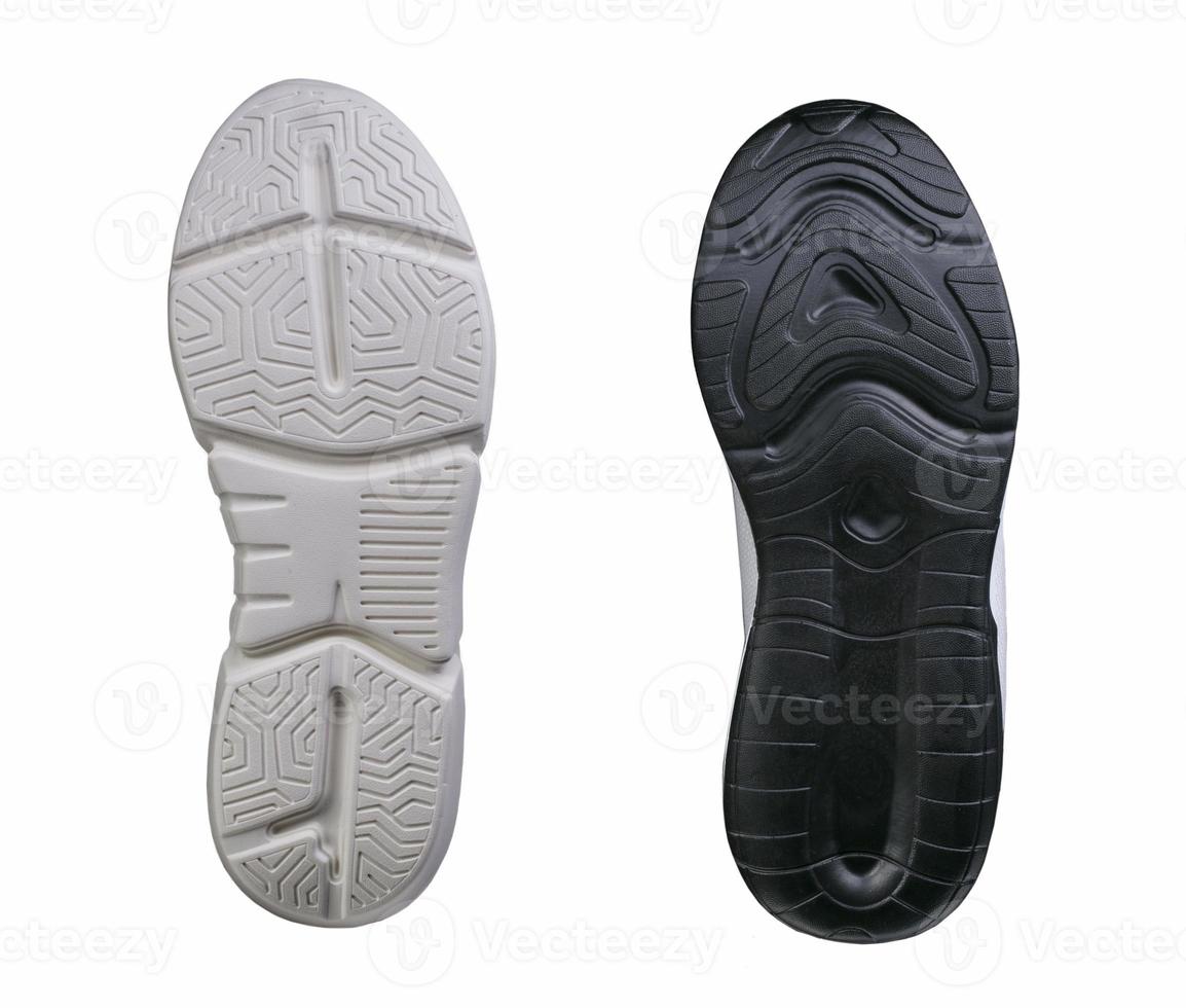 bianca e nero suola su scarpe. concetto di scelta. foto