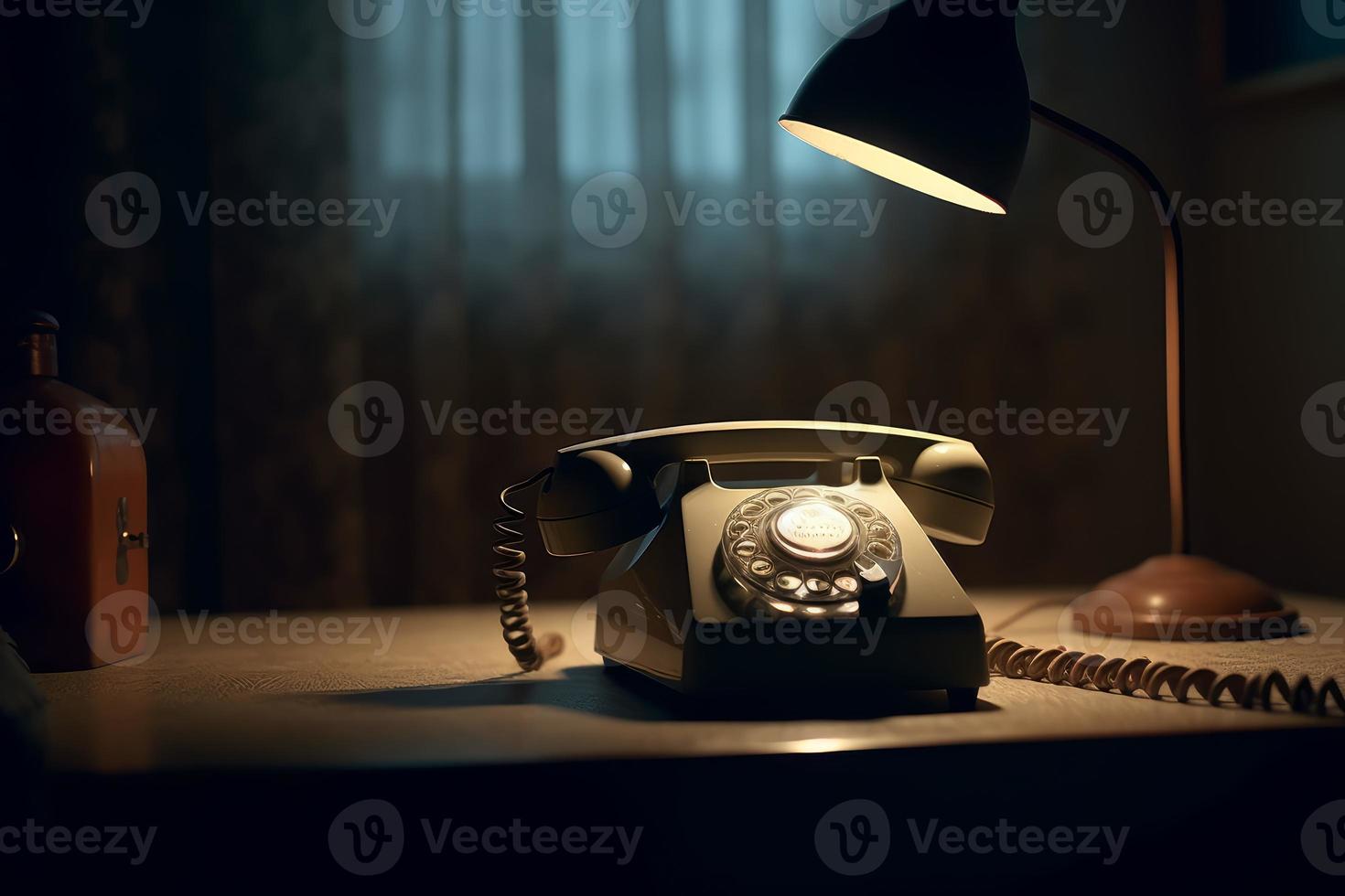 vecchio telefono comunicazione. creare ai foto