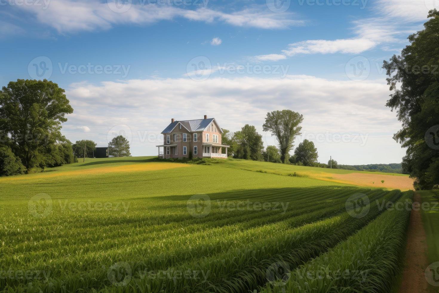 uno azienda agricola Casa. creare ai foto