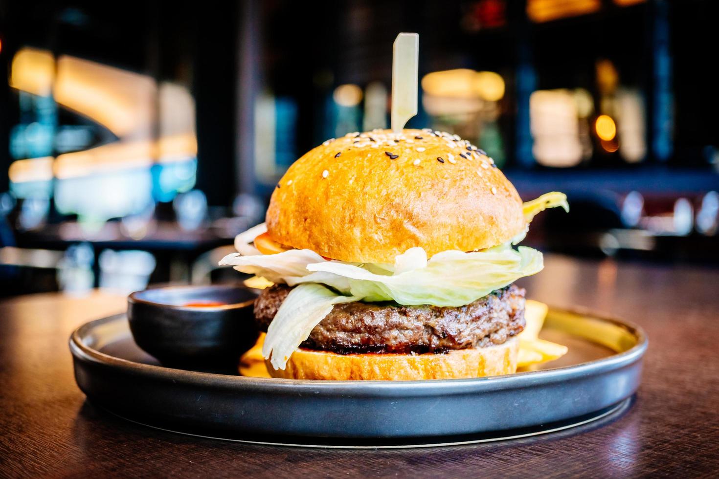 hamburger di carne di manzo foto