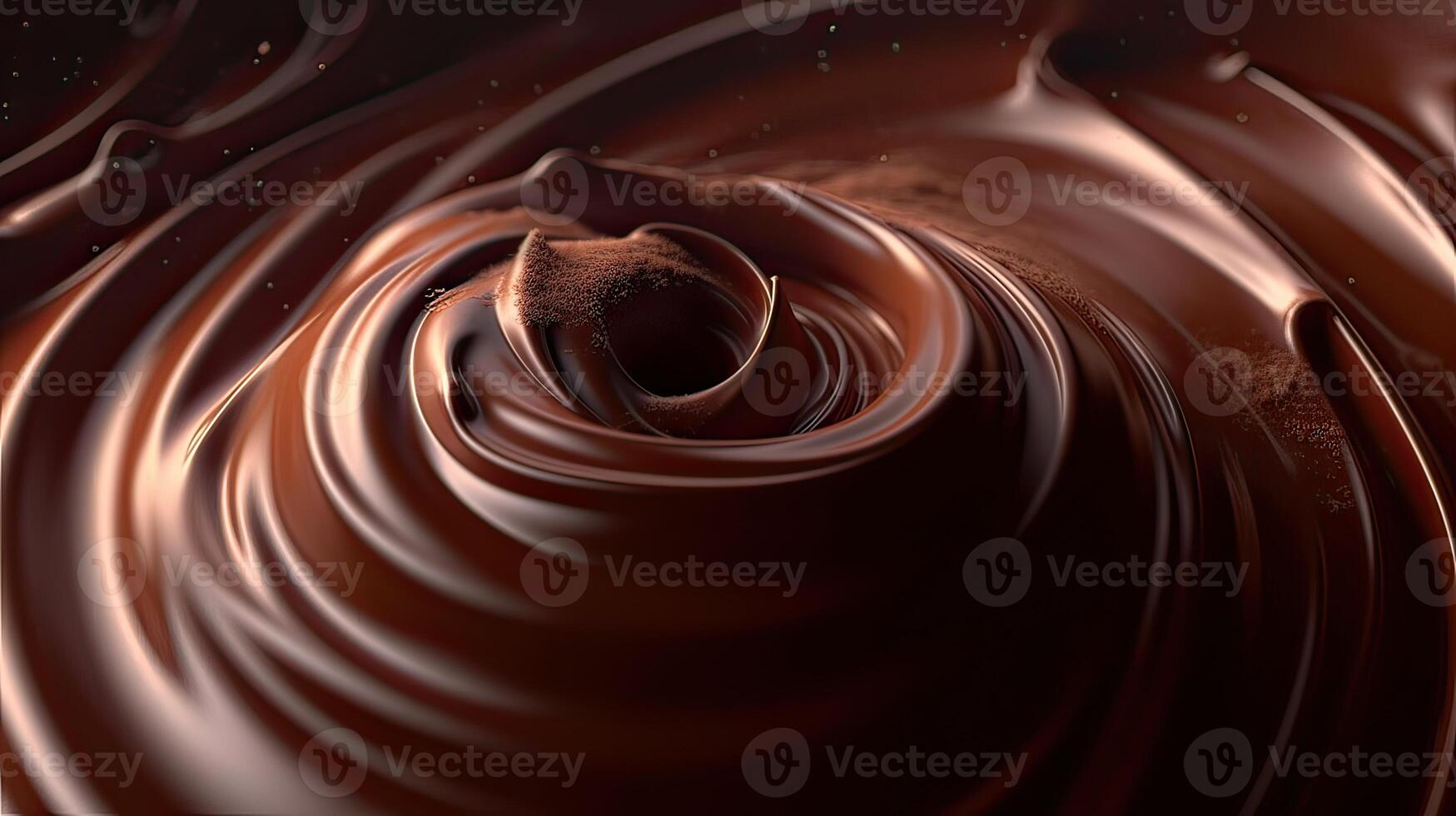 cioccolato sfondo. fuso cioccolato. cioccolato vortice. fuso cioccolato turbine sfondo. generativo ai. foto