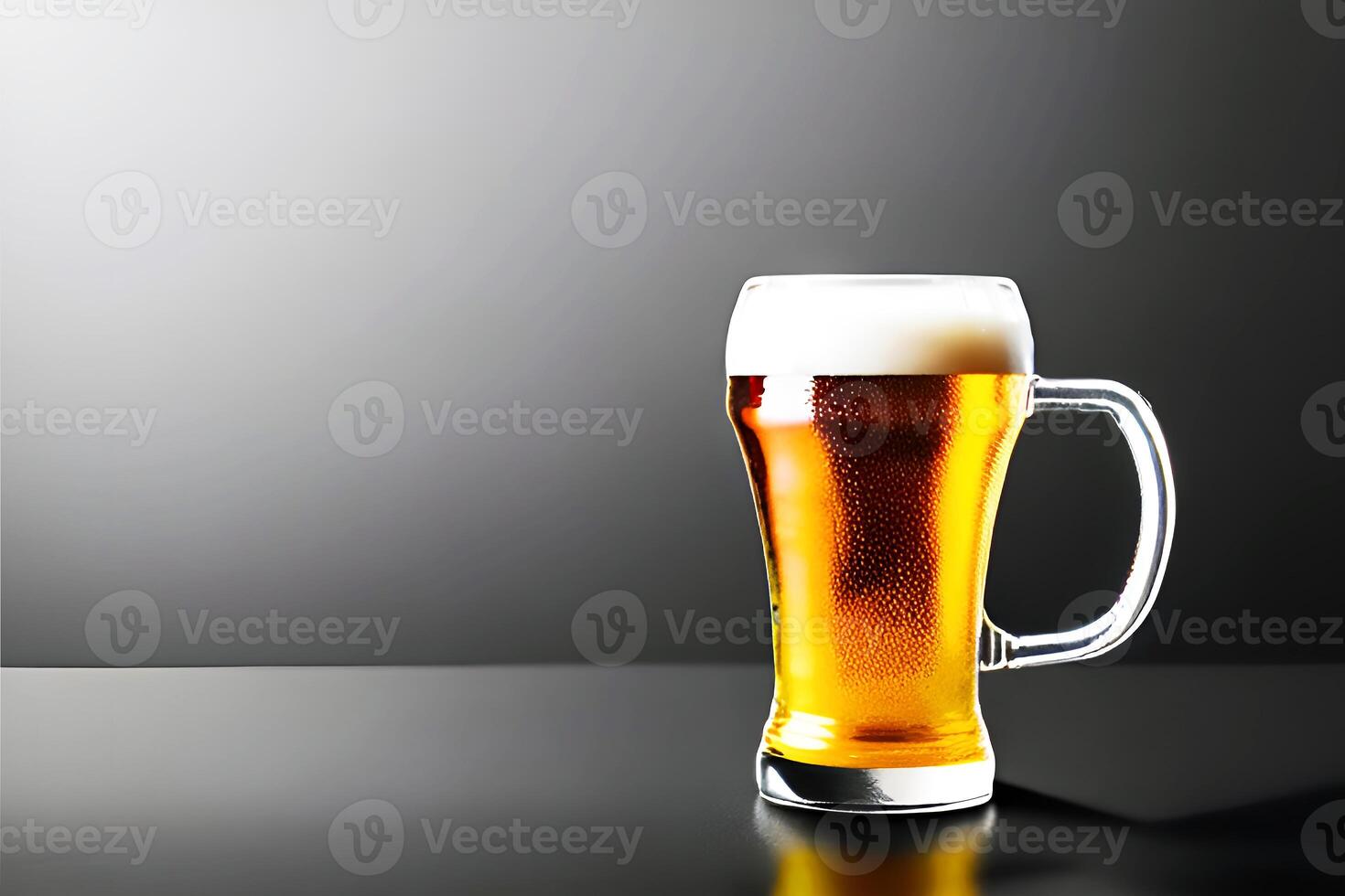 avvicinamento birra nel un' bicchiere boccale , generativo ai foto