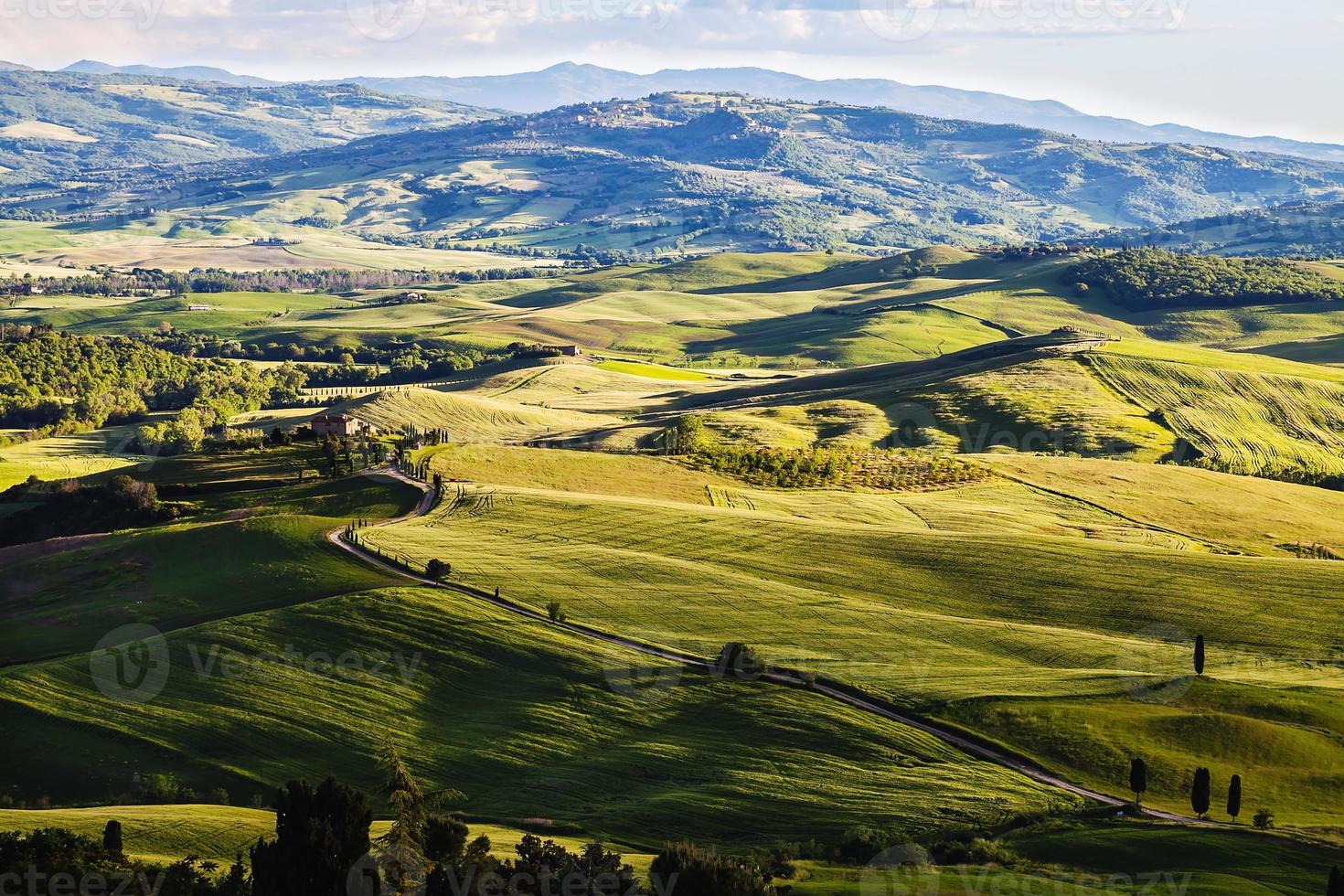 paesaggio toscano vicino a pienza foto