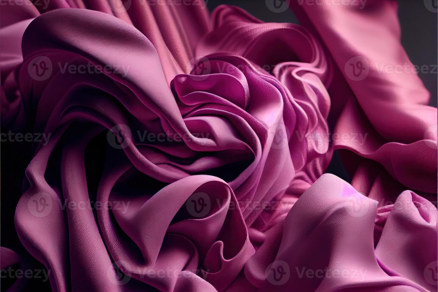 generativo ai illustrazione di morbido magenta, rosa tessuto foto