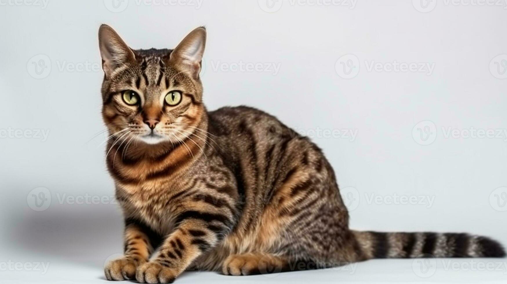 carino gatto isolato su solido sfondo foto