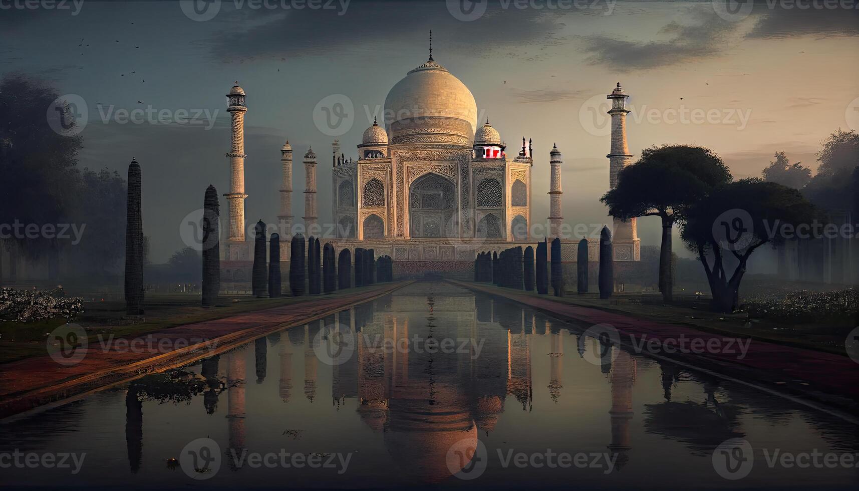 taj Mahal nel agra nazione generativo ai foto