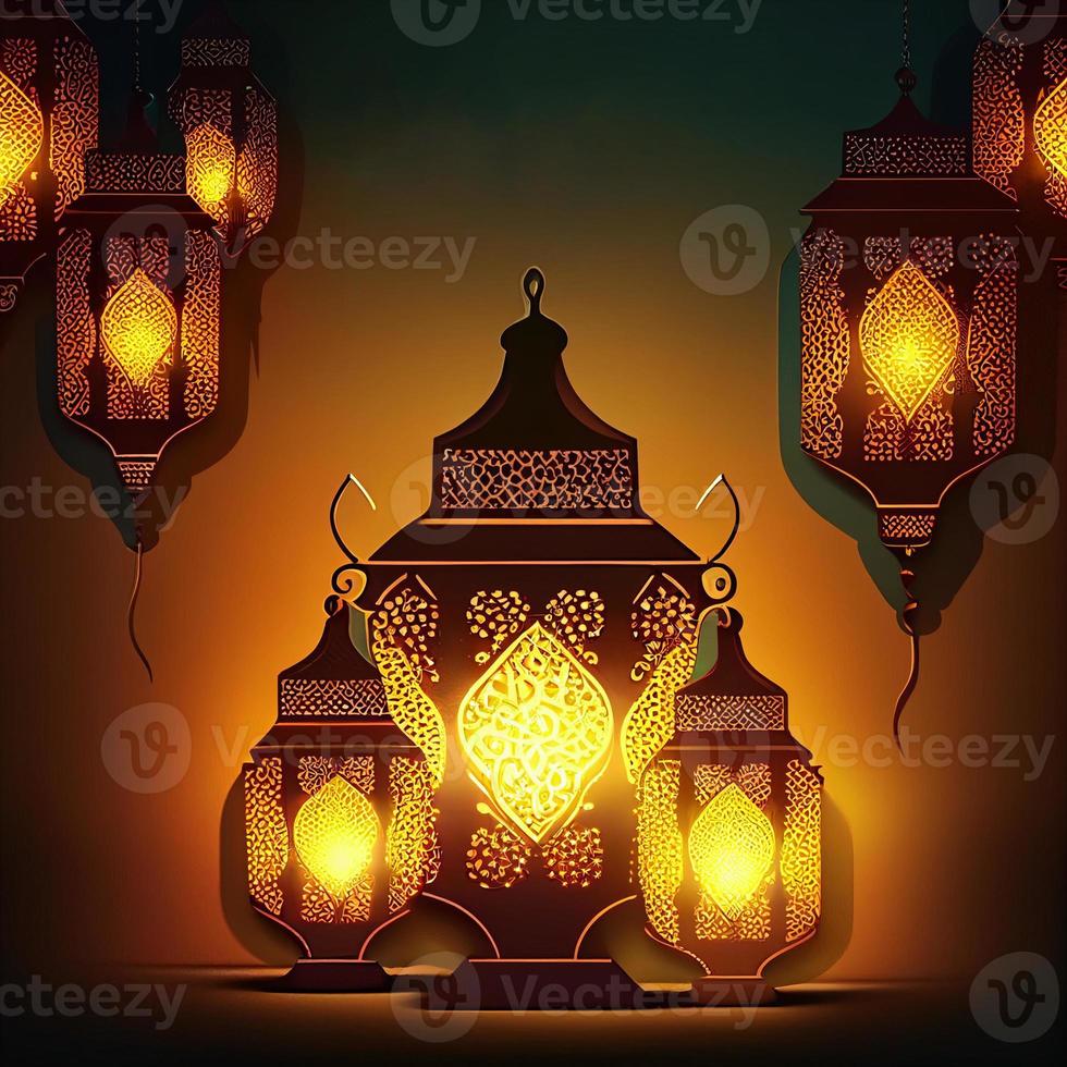 bellissimo eid mubarak Arabo islamico sfondo e bandiera design. foto