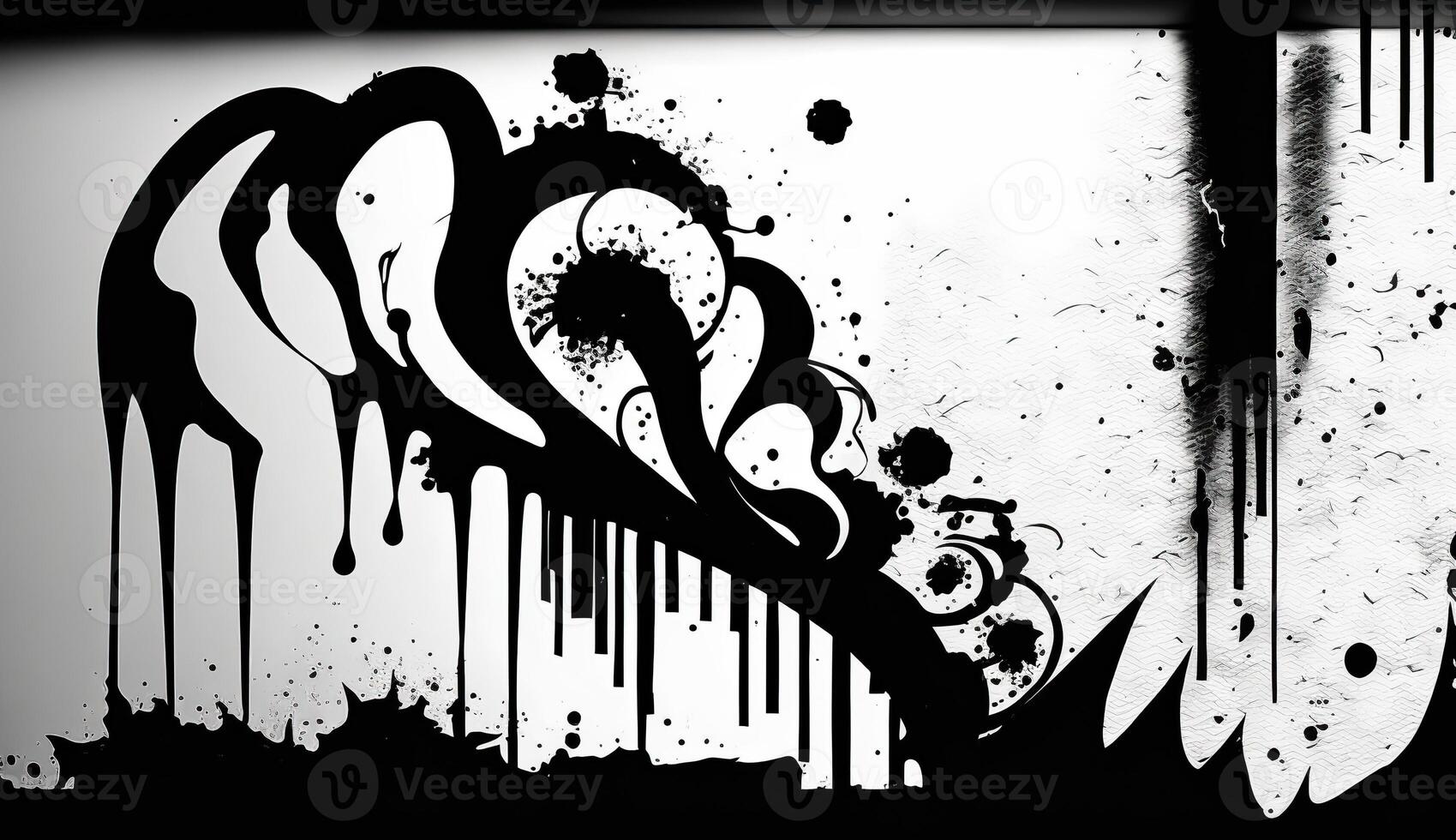 ai generato. generativo ai. strada astratto graffiti arte modello. psicologia nind sognare. ispirato mio Banksy strada arte. grafico arte foto