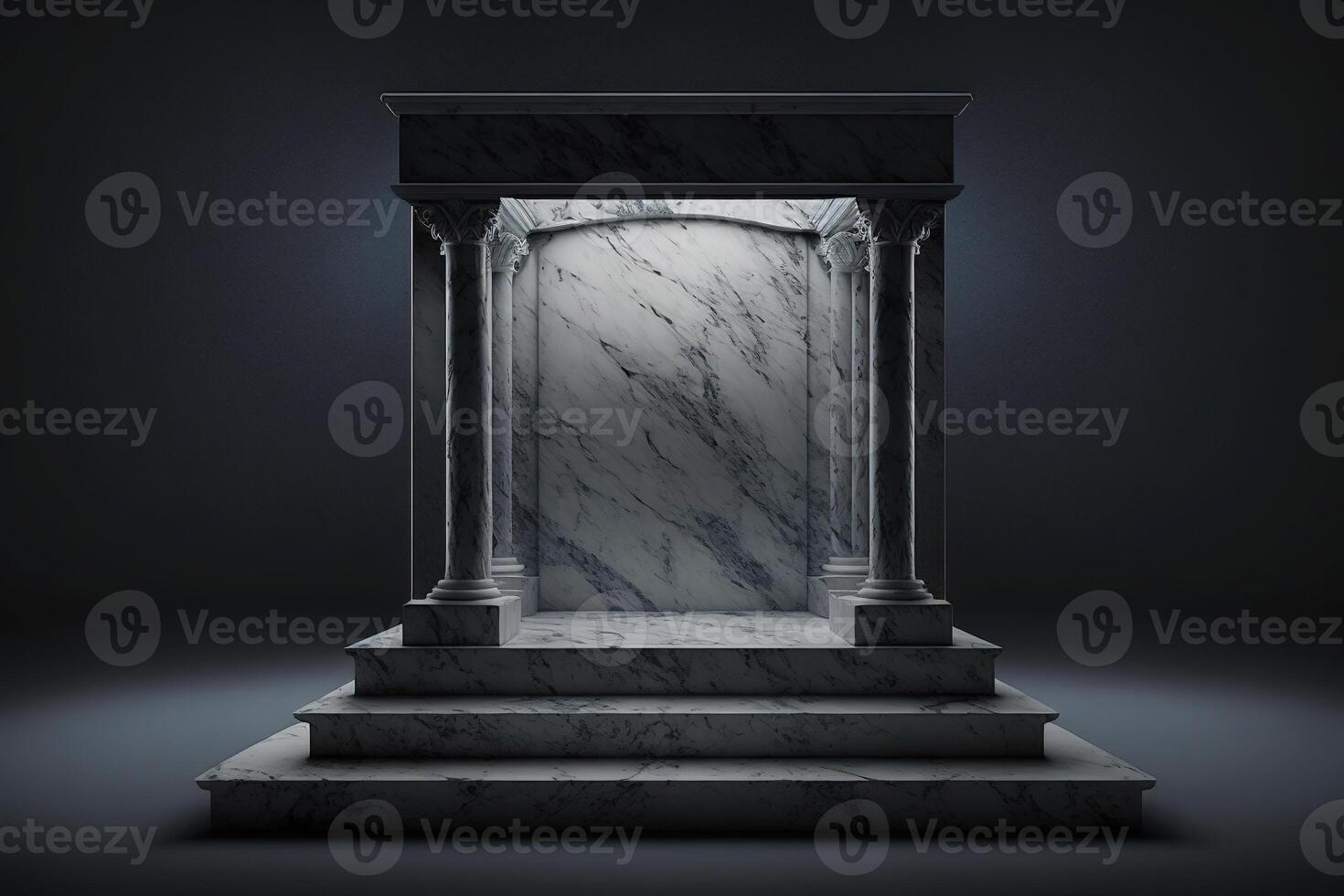 realistico 3d lusso marmo podio per Prodotto Schermo foto