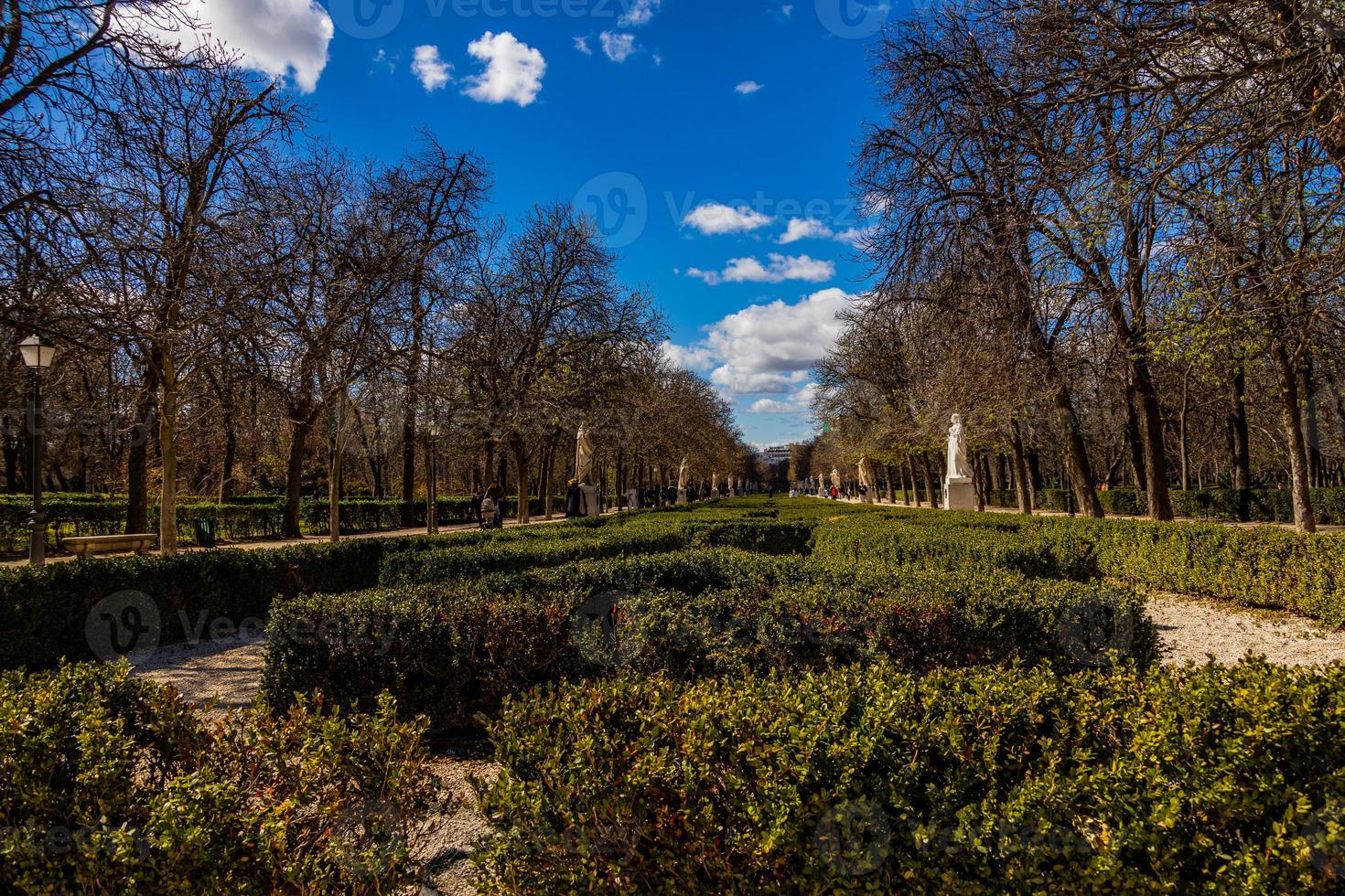 retiro parco nel Madrid Spagna nel primavera giorno paesaggio foto