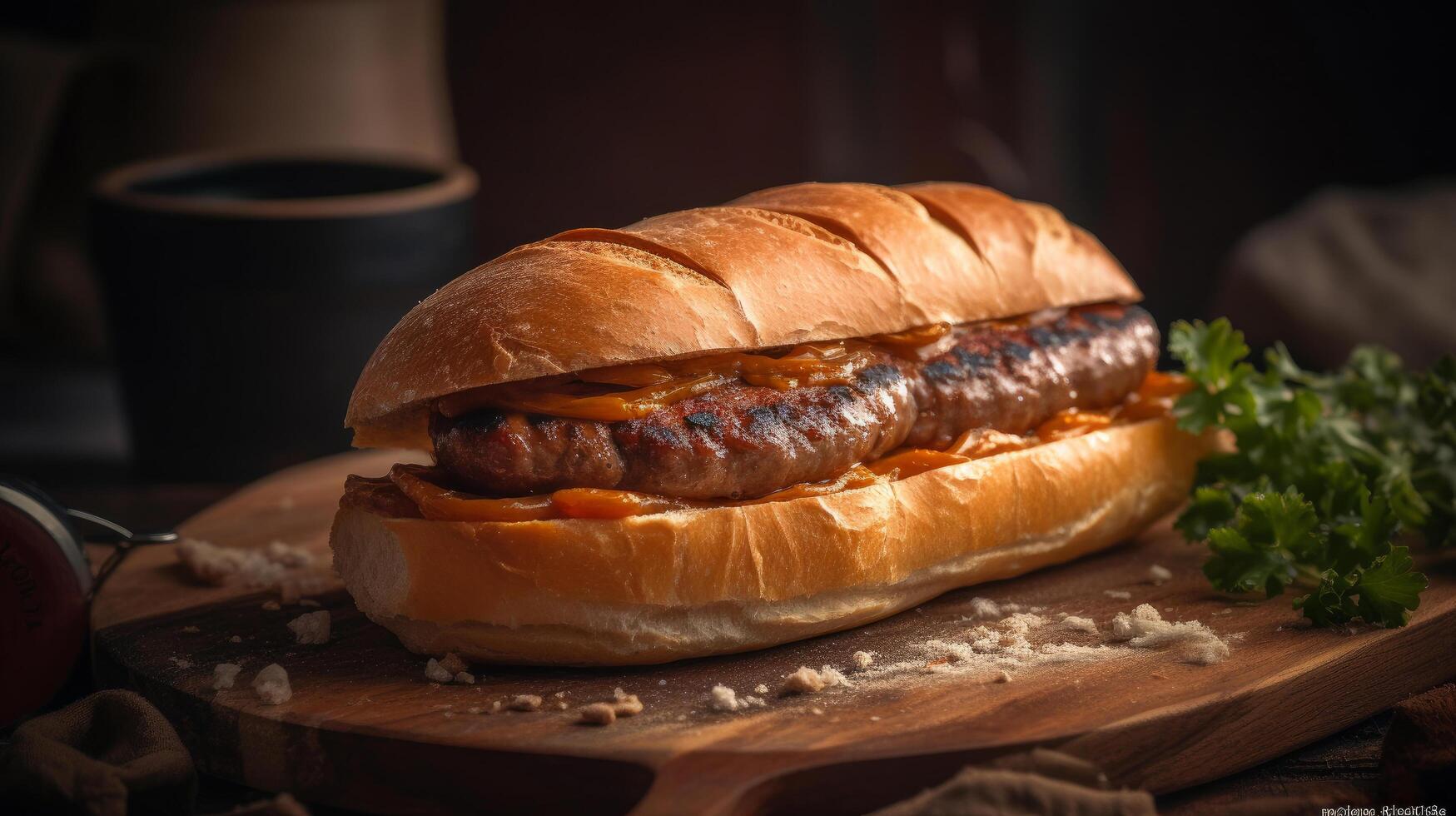 argentino salsiccia Sandwich illustrazione ai generativo foto