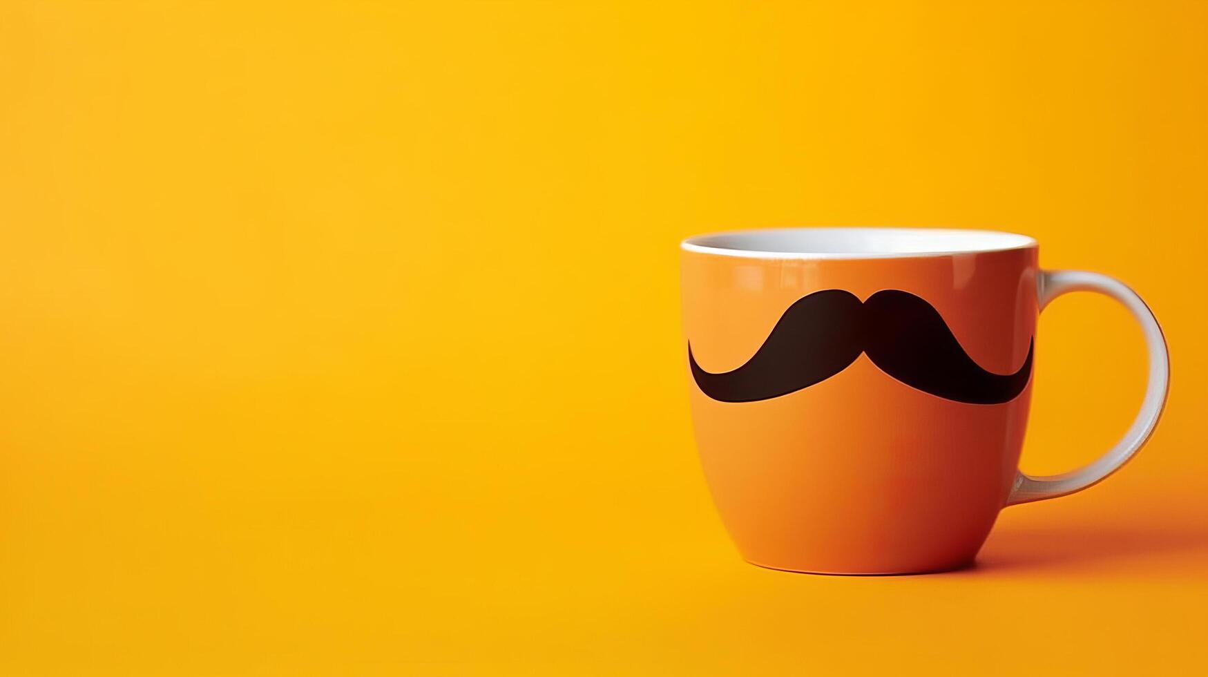 contento Il padre di giorno sfondo con tazza. illustrazione ai generativo foto