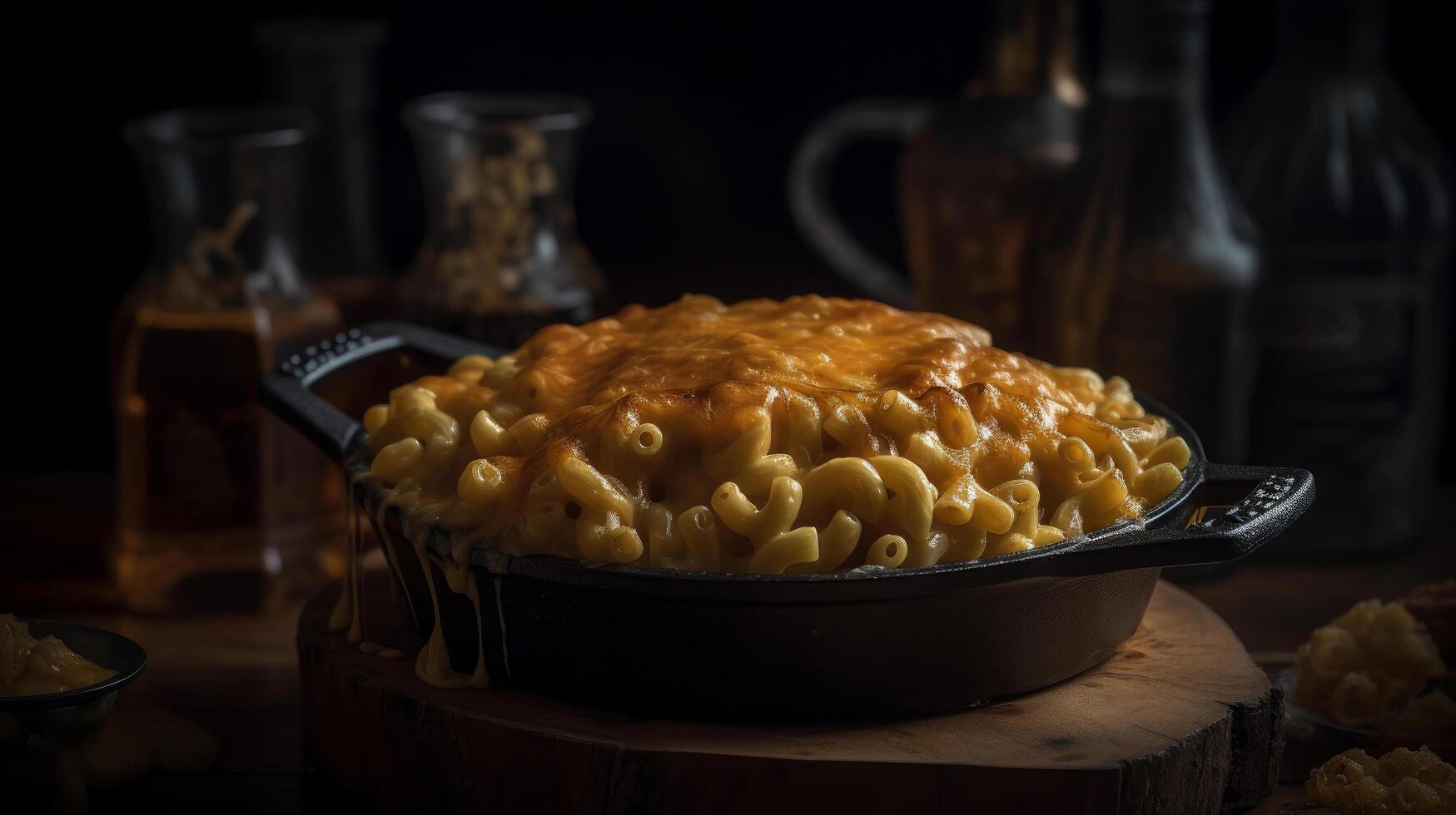 al forno maccheroni e formaggio illustrazione ai generativo foto