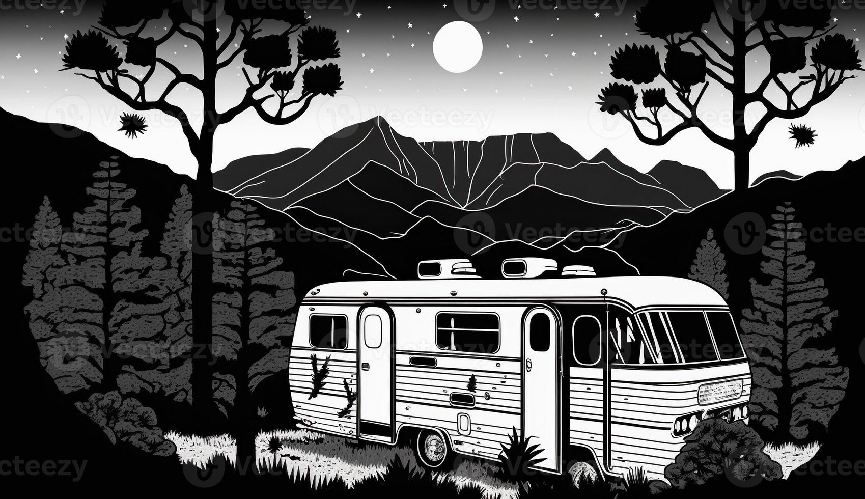 ai generato. ai generativo. generativo ai. Vintage ▾ retrò camper rv casa camion. avventura viaggio viaggio motivazionale manifesto. può essere Usato per decorazione e ispirazione. grafico arte foto