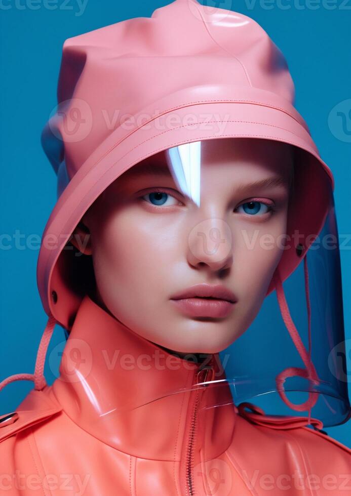 ai generato donna nel futuristico stile foto