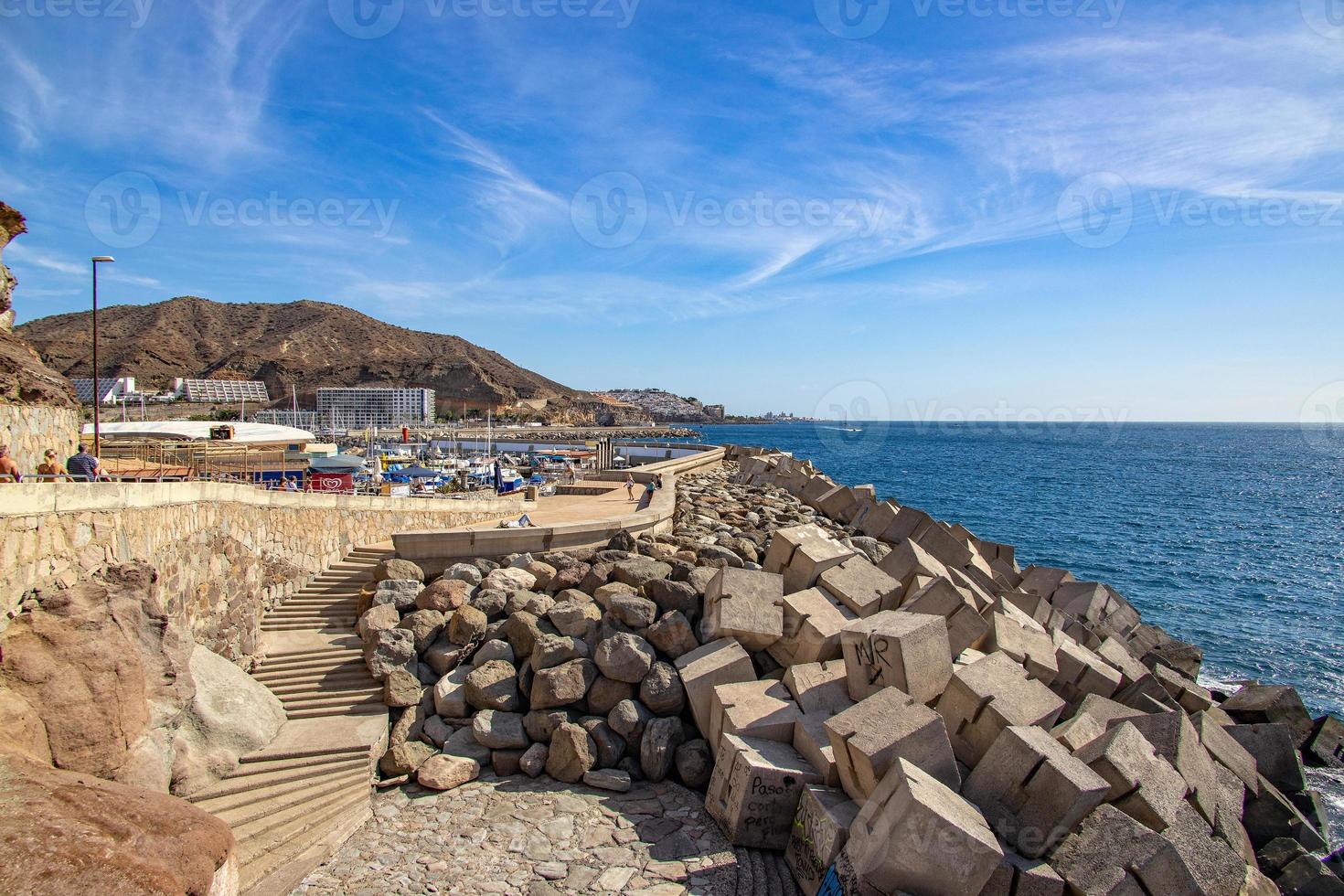paesaggio di il porta di puerto stecca il città di il spagnolo canarino isola nonna canaria foto