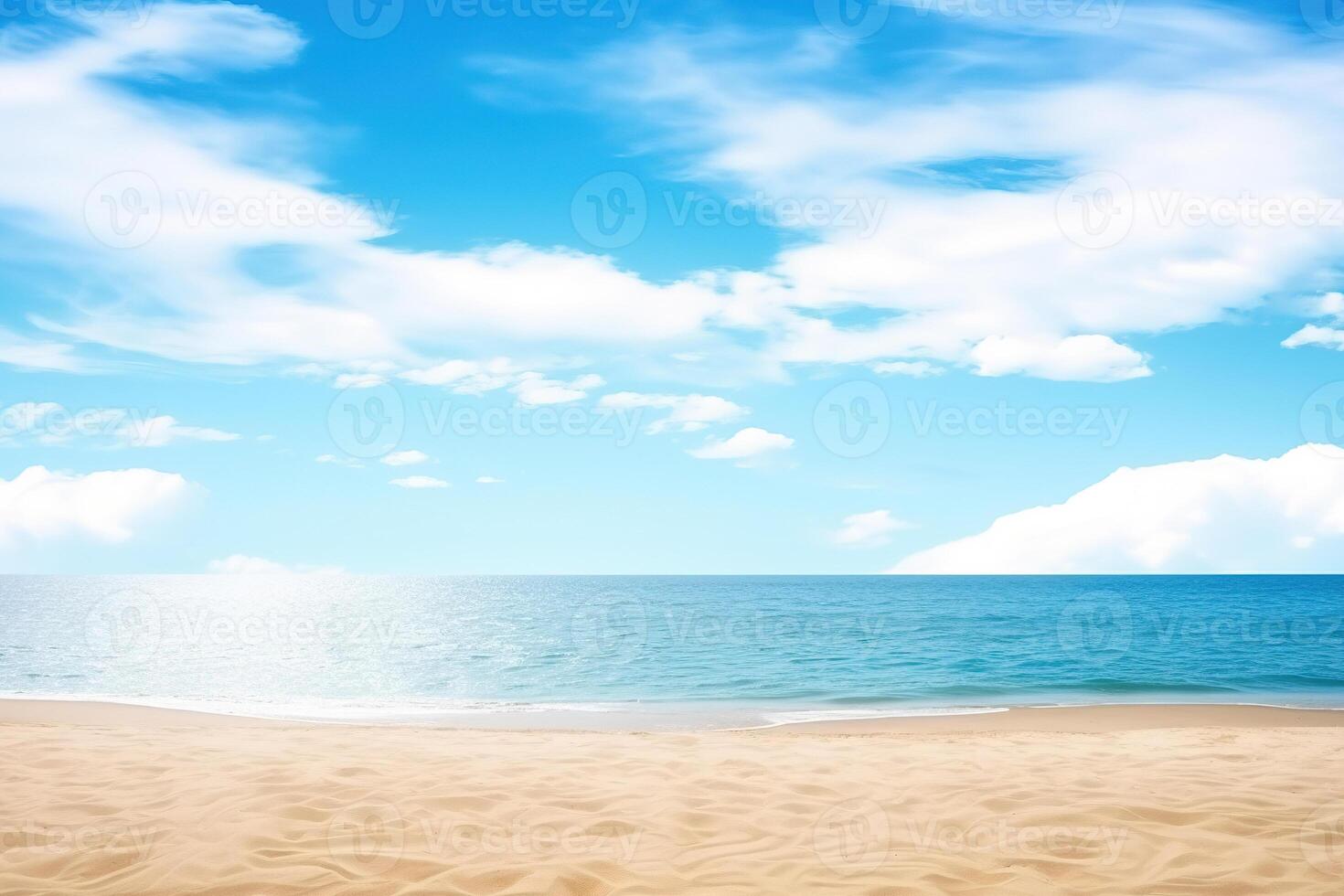 bellissimo vuoto tropicale spiaggia e mare paesaggio sfondo. ai generato foto