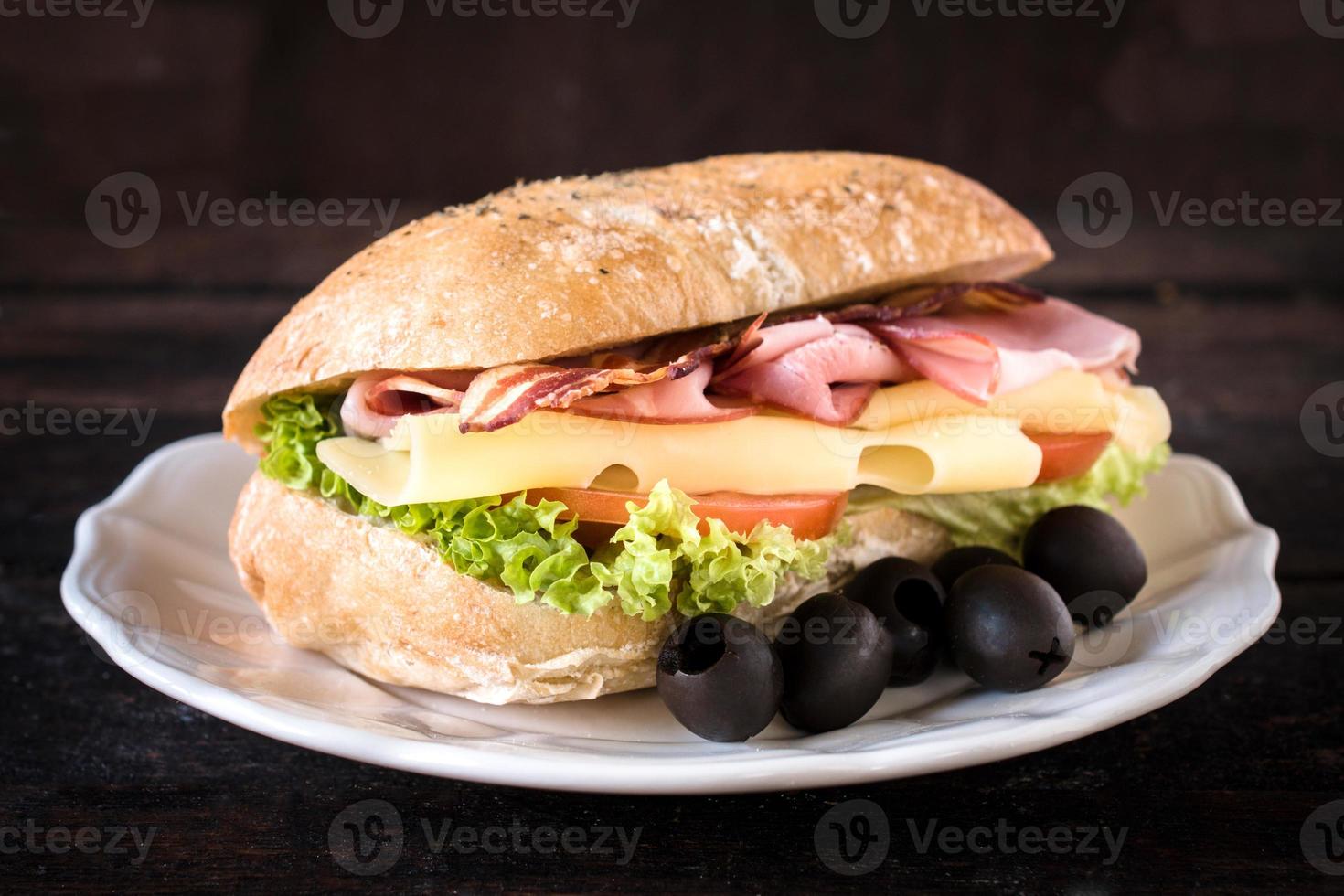 Ciabatta Sandwich avvicinamento foto
