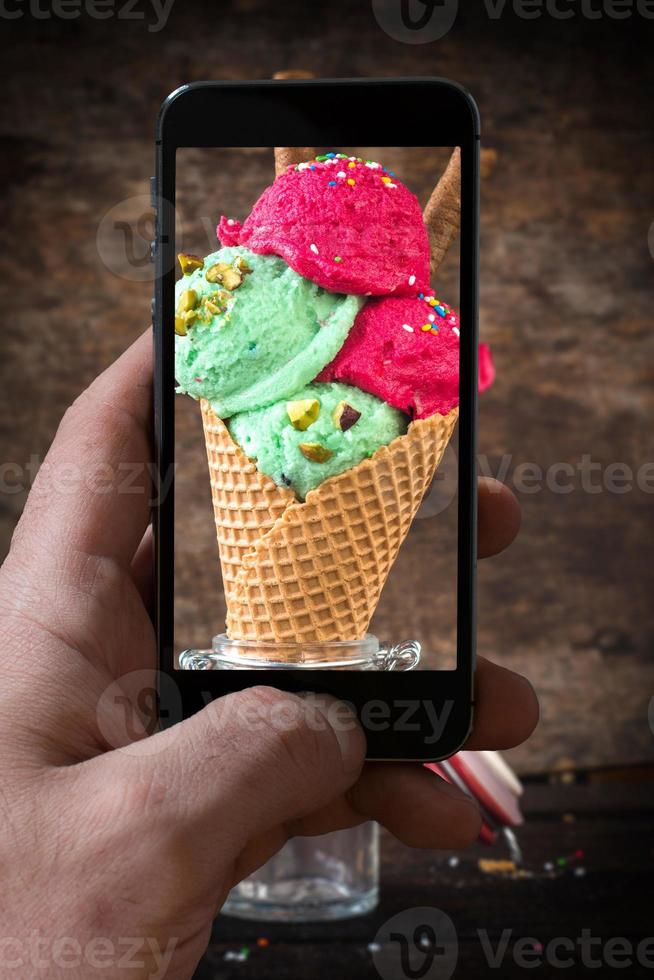 ghiaccio crema essere fotografato foto