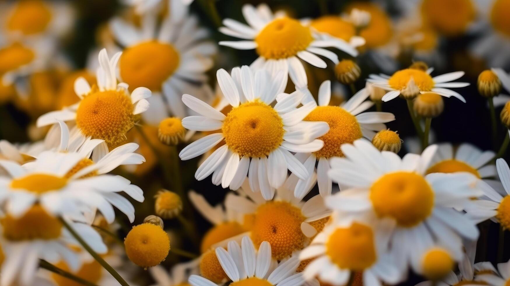 camomilla fiori sfondo. illustrazione ai generativo foto