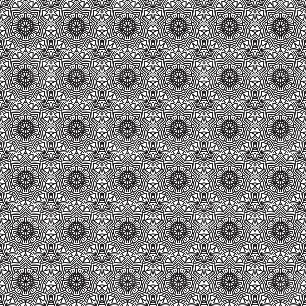 classico batik senza cuciture sfondo geometrico mandala carta da parati. elegante motivo floreale tradizionale foto