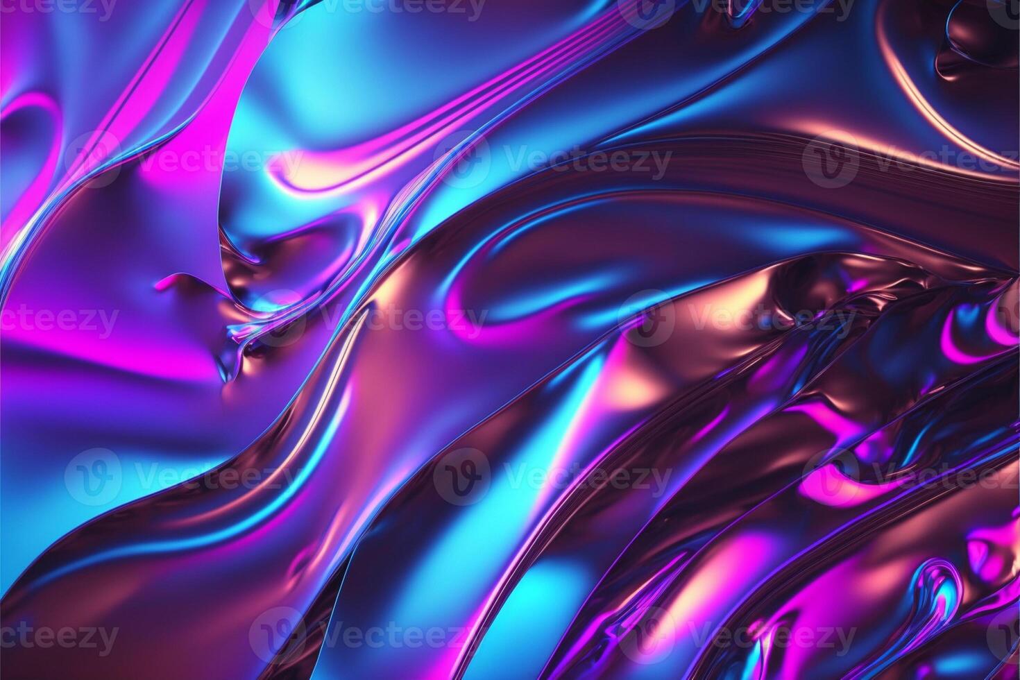 neon sfondo Foglio con viola e blu luce. generativo ai foto