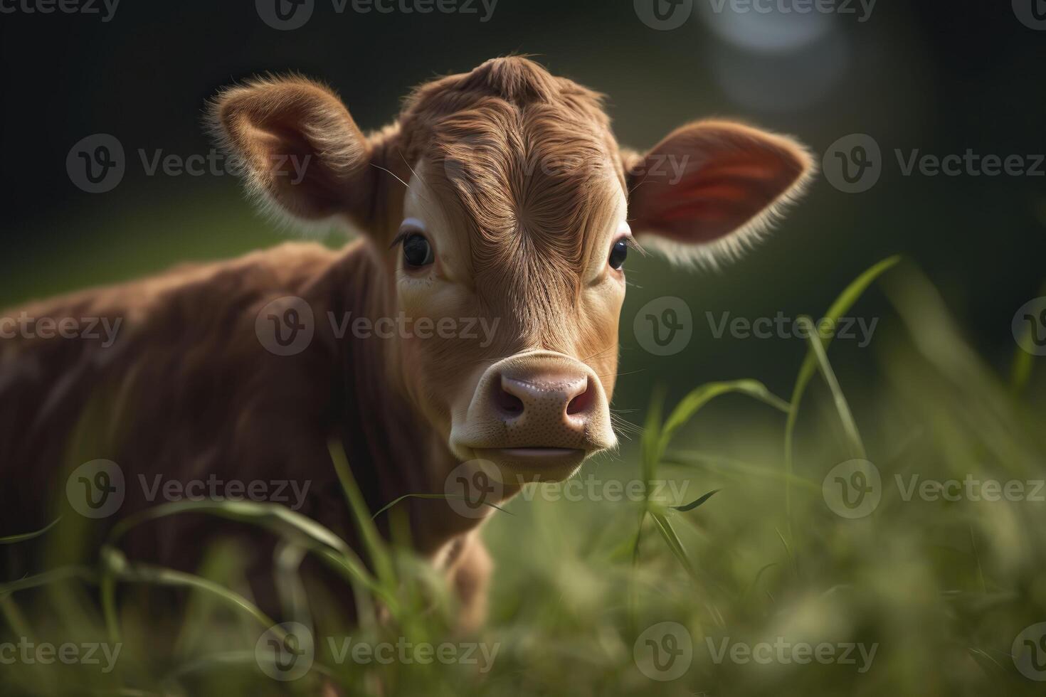 carino vitello. generativo ai. foto