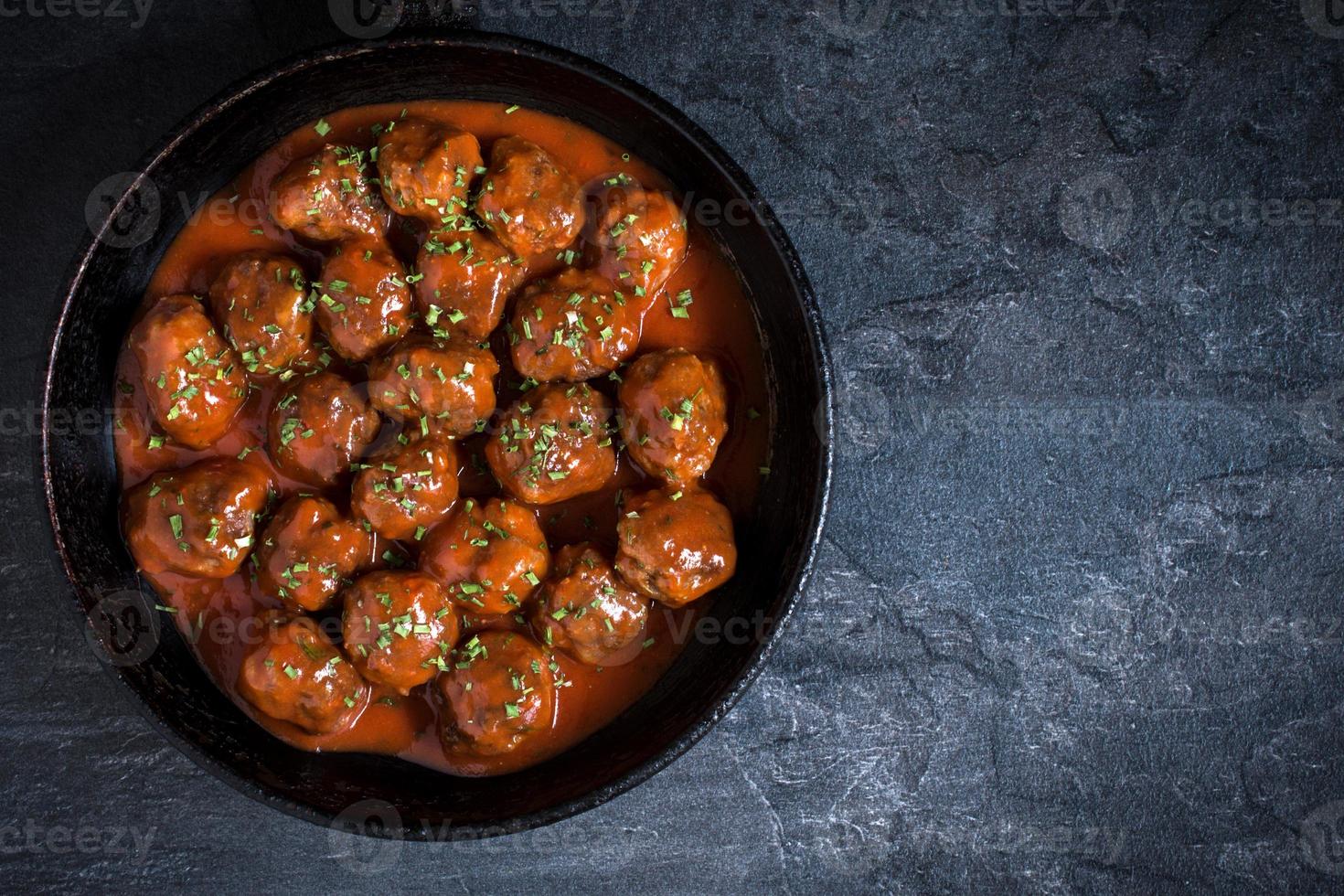 Polpette nel il padella foto