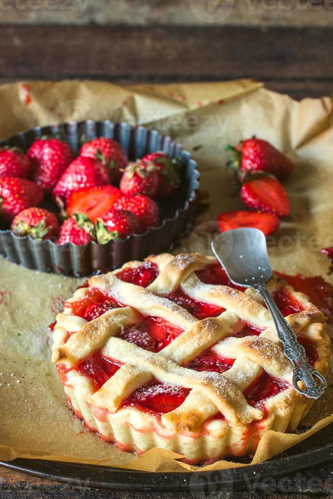 dolce fragole crostata torta foto