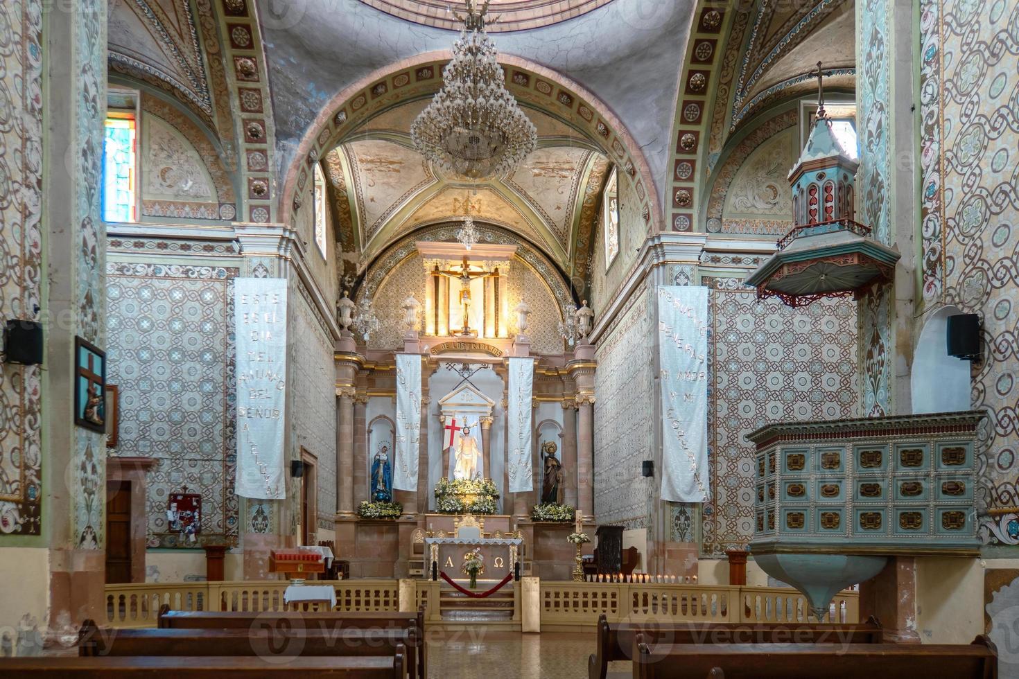 interno di il Chiesa di minerale de pozzi nel guanajuato Messico foto
