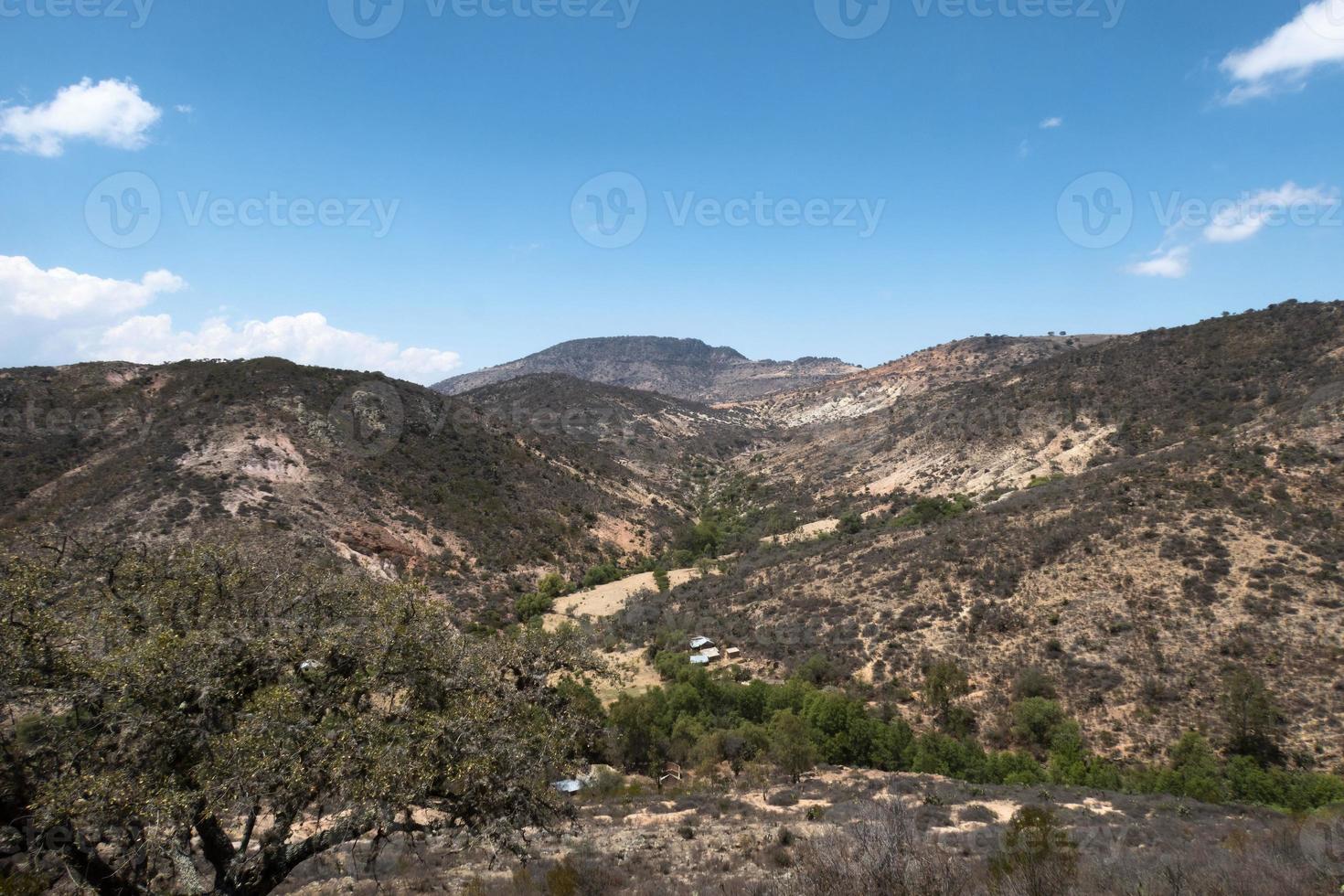 Visualizza di il deserto valle a partire dal il superiore di il montagna. foto