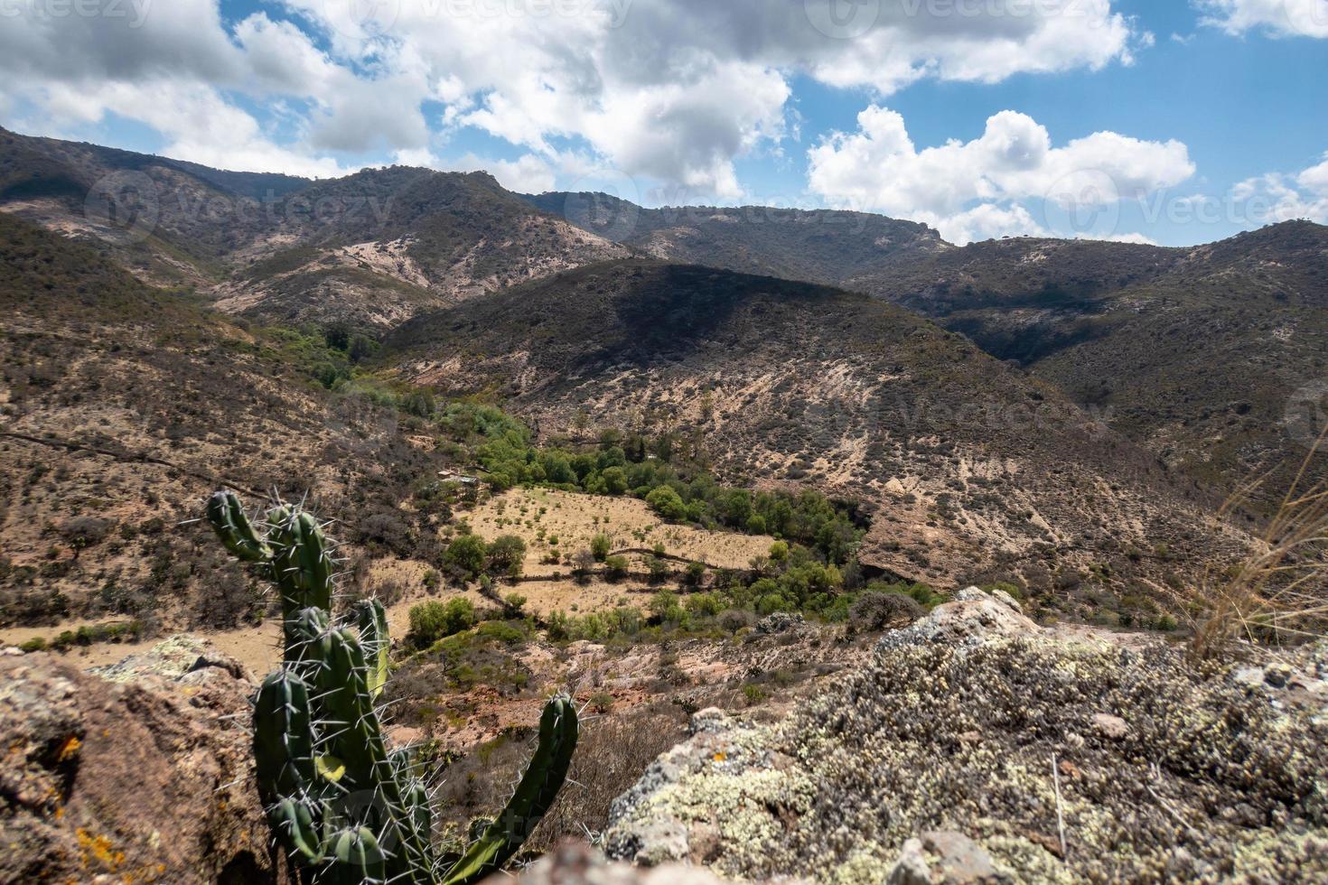 Visualizza di il semi deserto montagne a partire dal alto su nel Messico. foto