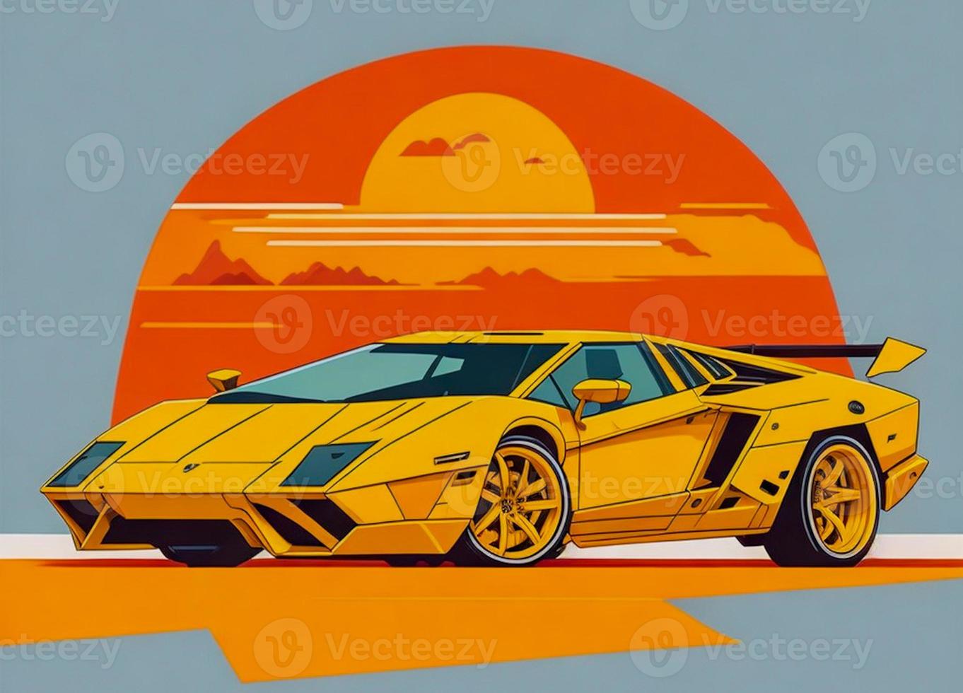 Vintage ▾ classico auto retrò vettore stile illustrazione foto