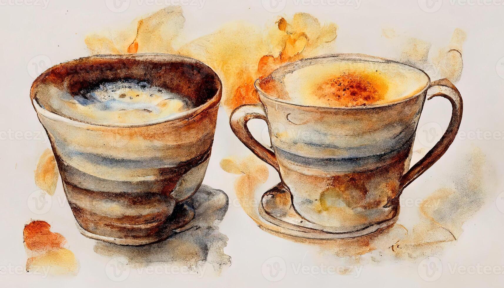 dalgona caffè illustrazione nel piccolo tazza. generativo ai foto