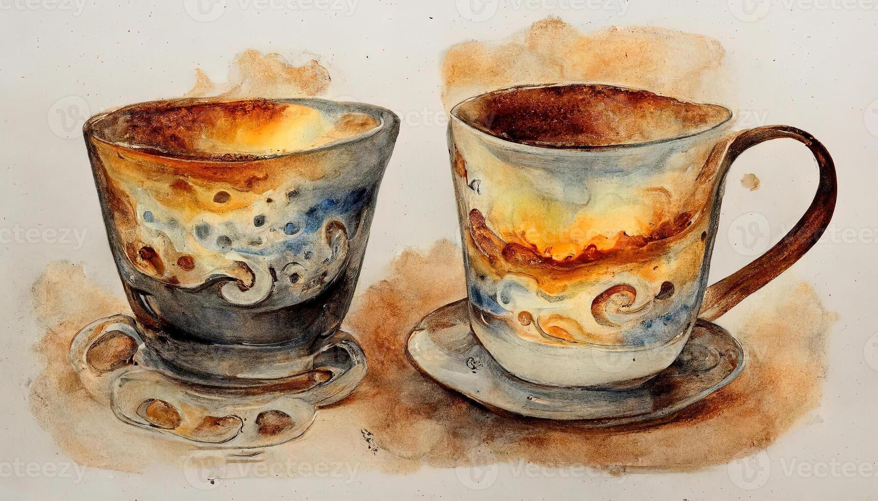 bicchiere di caffè con latte. generativo ai foto