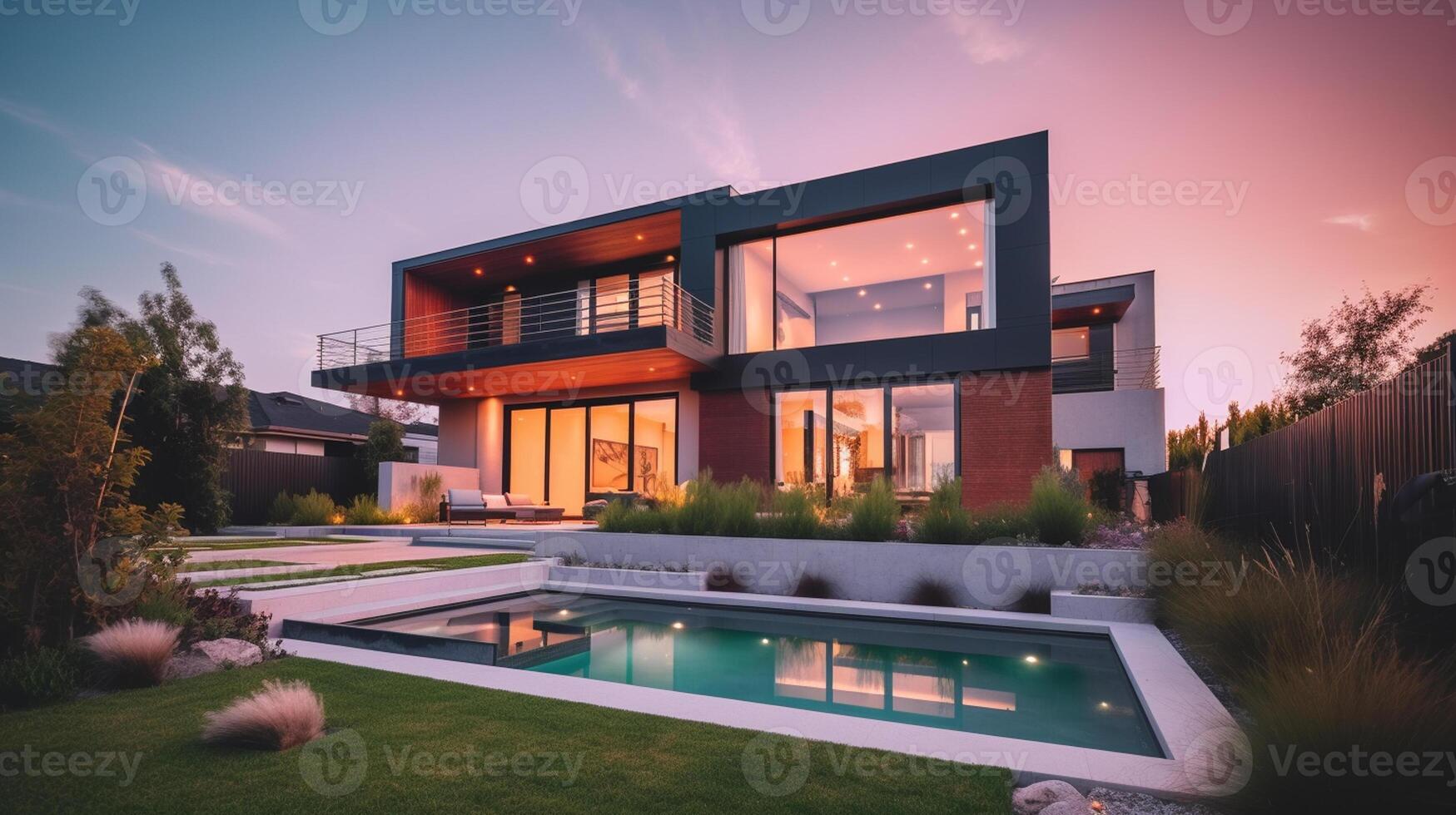 ai generativo 3d moderno lusso vero tenuta Casa per vendita e affitto , lusso proprietà concetto, foto