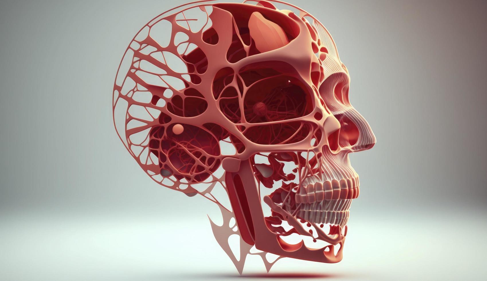 umano testa anatomia 3d rendering, creare ai foto