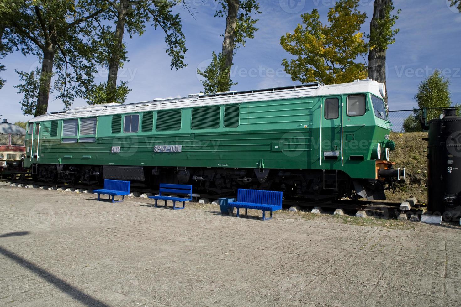 bellissimo vecchio distrutto storico ferrovia in piedi nel il Museo foto