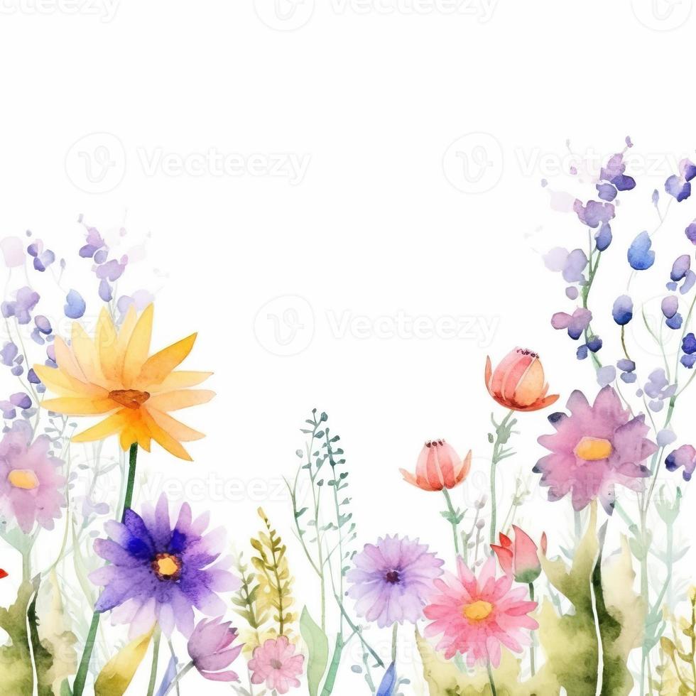 fiori di primavera dell'acquerello foto