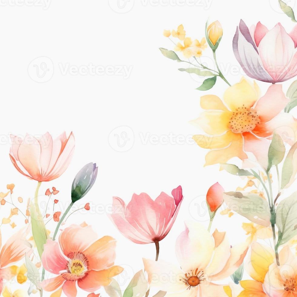 fiori di primavera dell'acquerello foto