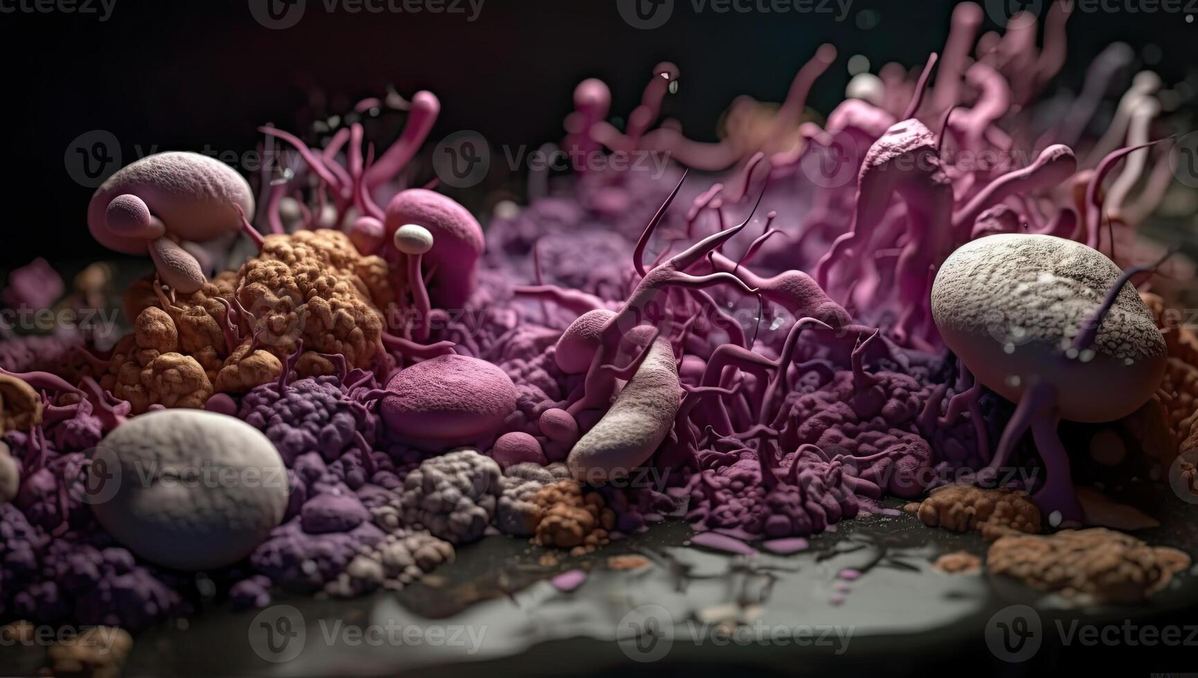 batteri e virus illustrazione di generativo ai foto