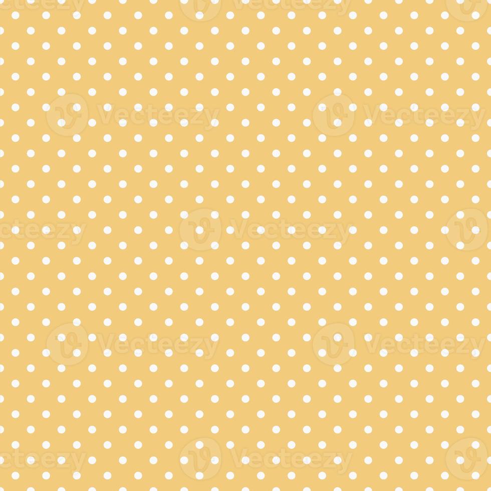 polka puntini senza soluzione di continuità modelli, bianca e giallo, può essere Usato nel il design di moda Abiti. biancheria da letto, tende, tovaglie foto