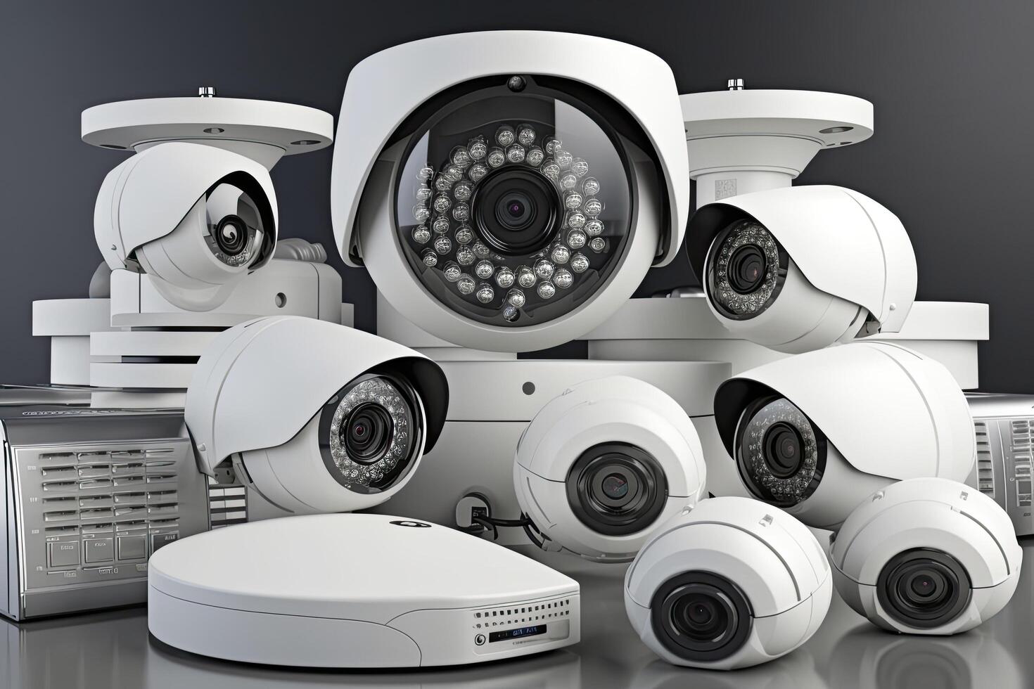 professionale casa cctv e video sicurezza macchine fotografiche. generativo ai foto